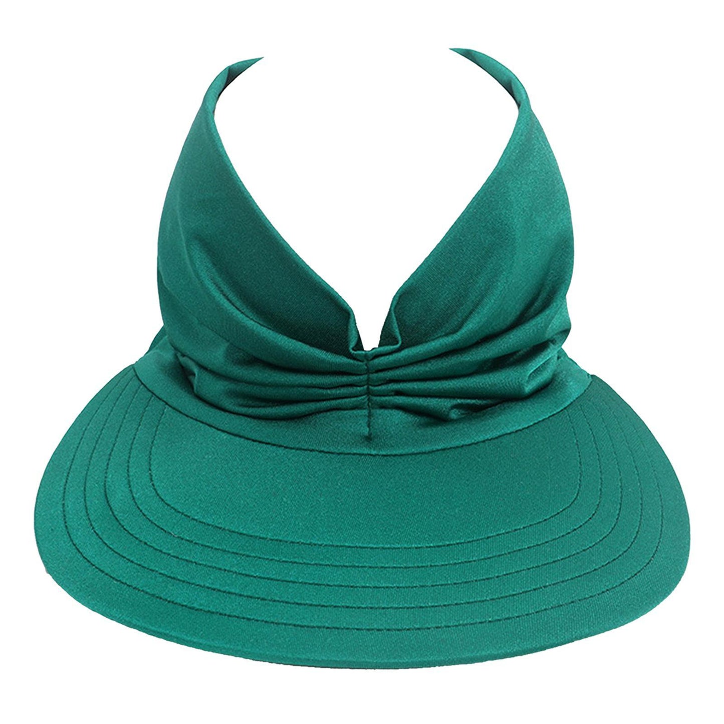 Hollow Top Summer Visor Outdoors Beach Hats for Women Girls Green