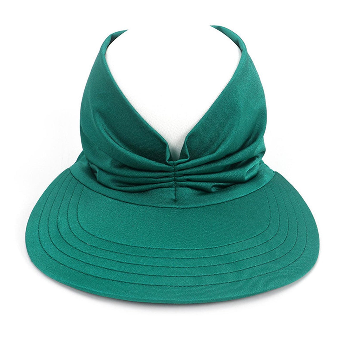 Hollow Top Summer Visor Outdoors Beach Hats for Women Girls Green