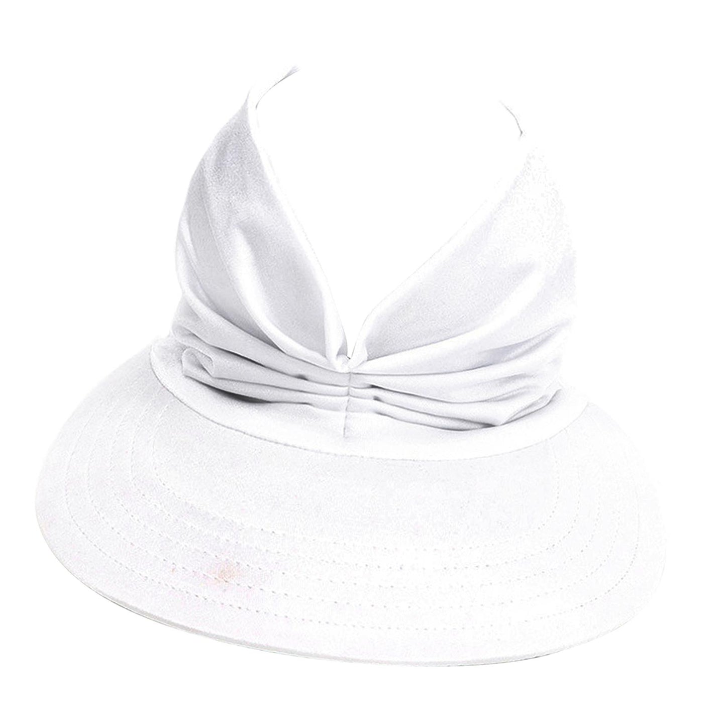 Hollow Top Summer Visor Outdoors Beach Hats for Women Girls White