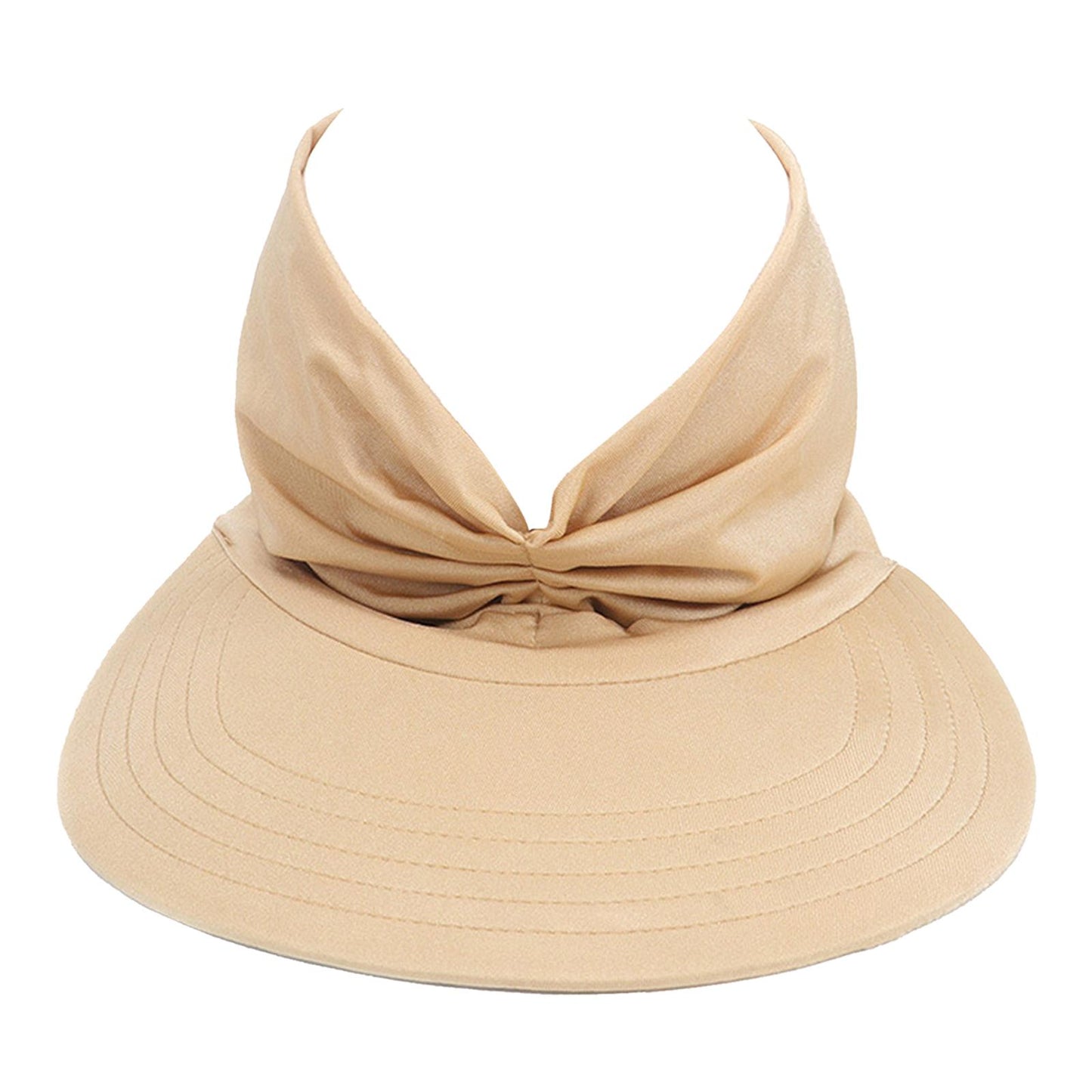 Hollow Top Summer Visor Outdoors Beach Hats for Women Girls Camel