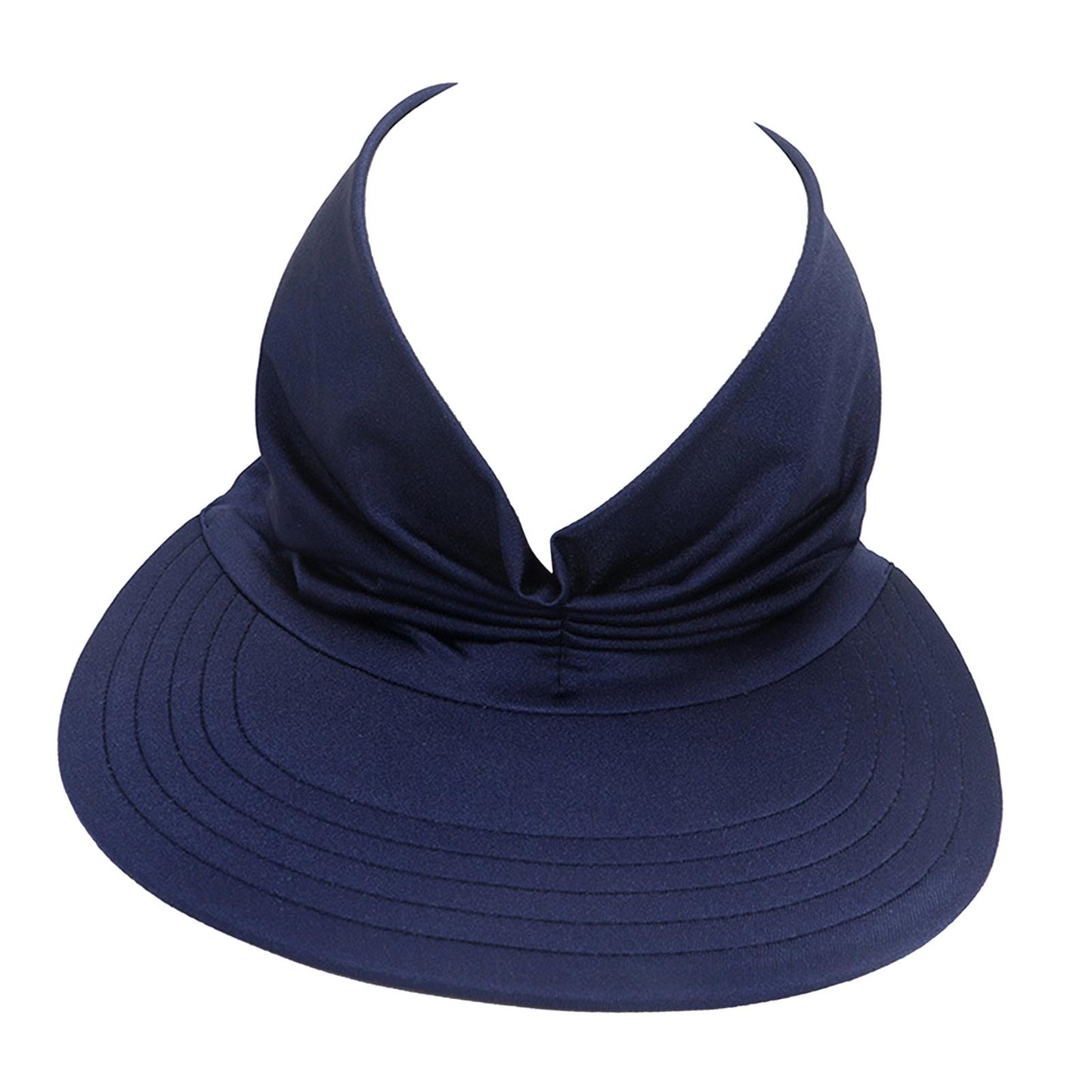 Hollow Top Summer Visor Outdoors Beach Hats for Women Girls Dark Blue