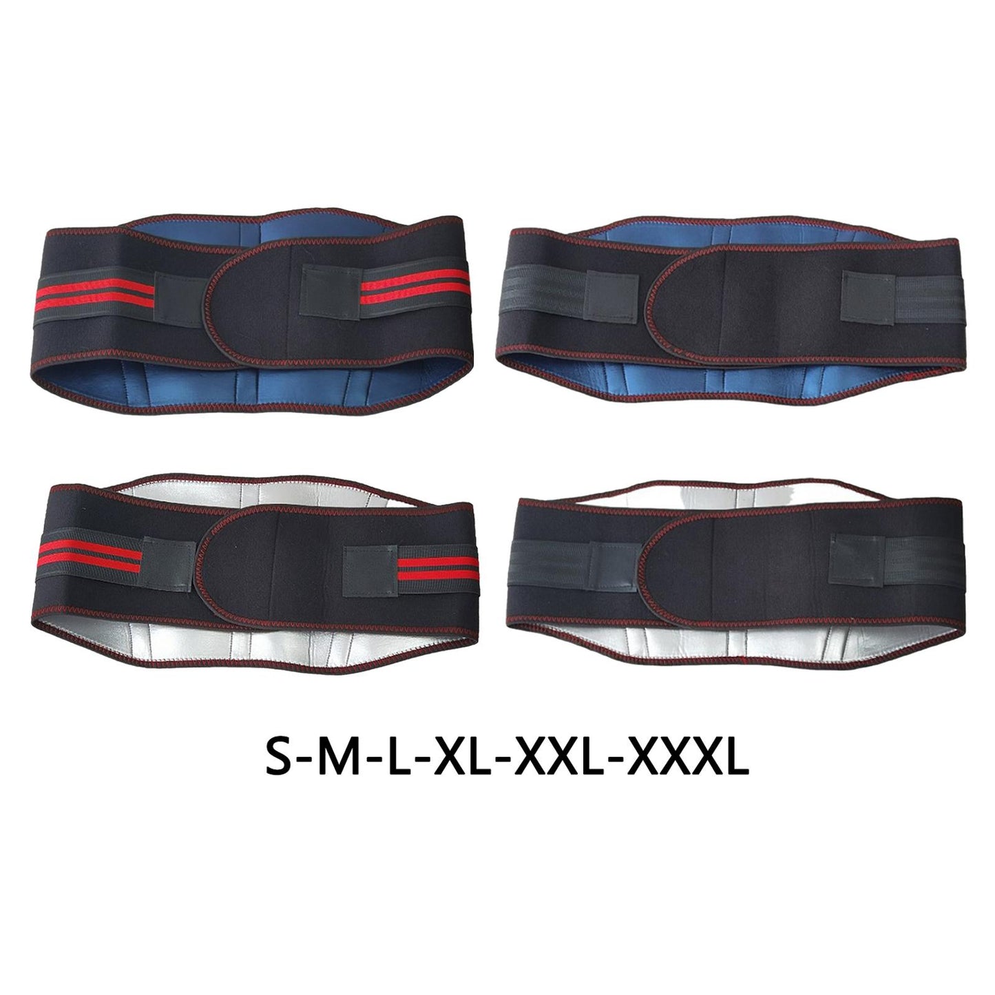 Weight Loss Waist Trainer Slimming Trimmer Belt Strap Black Silver L