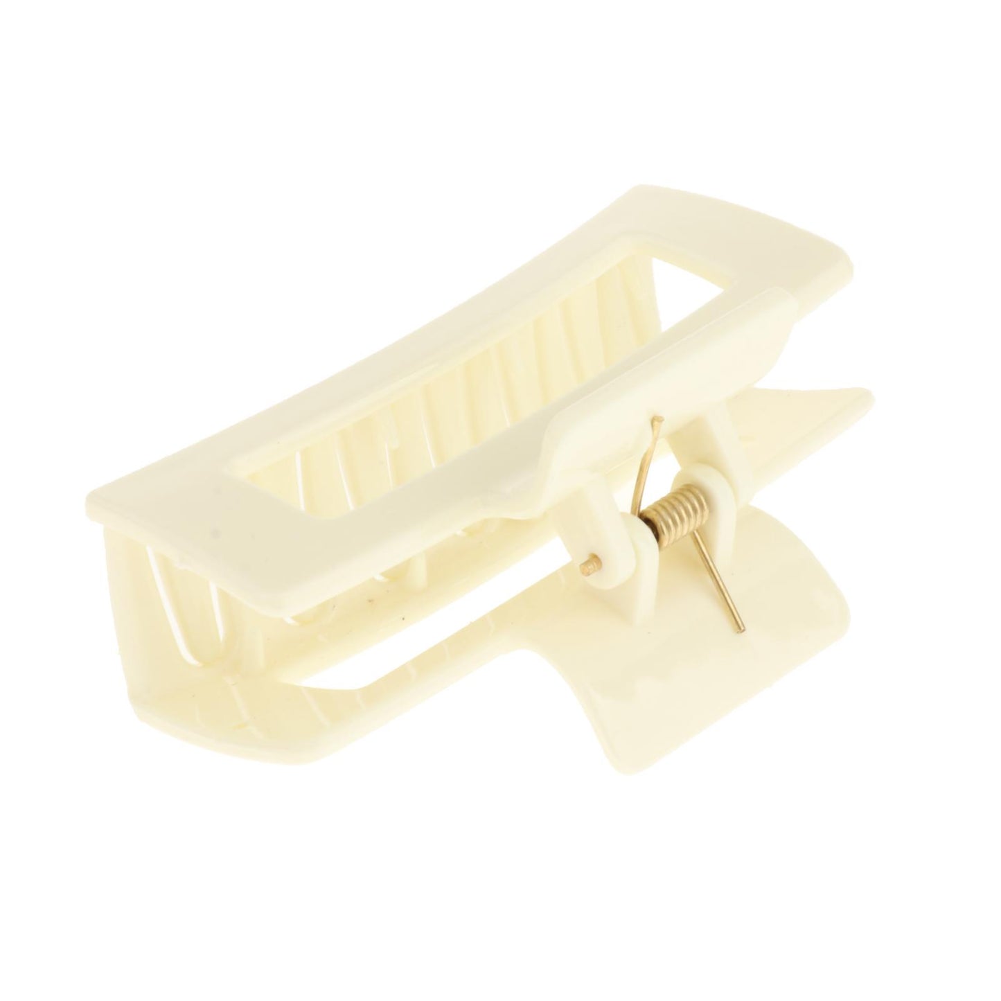 Women Hair Claw Clip Clamp Thick Hair Butterfly Ponytail Holder Beige