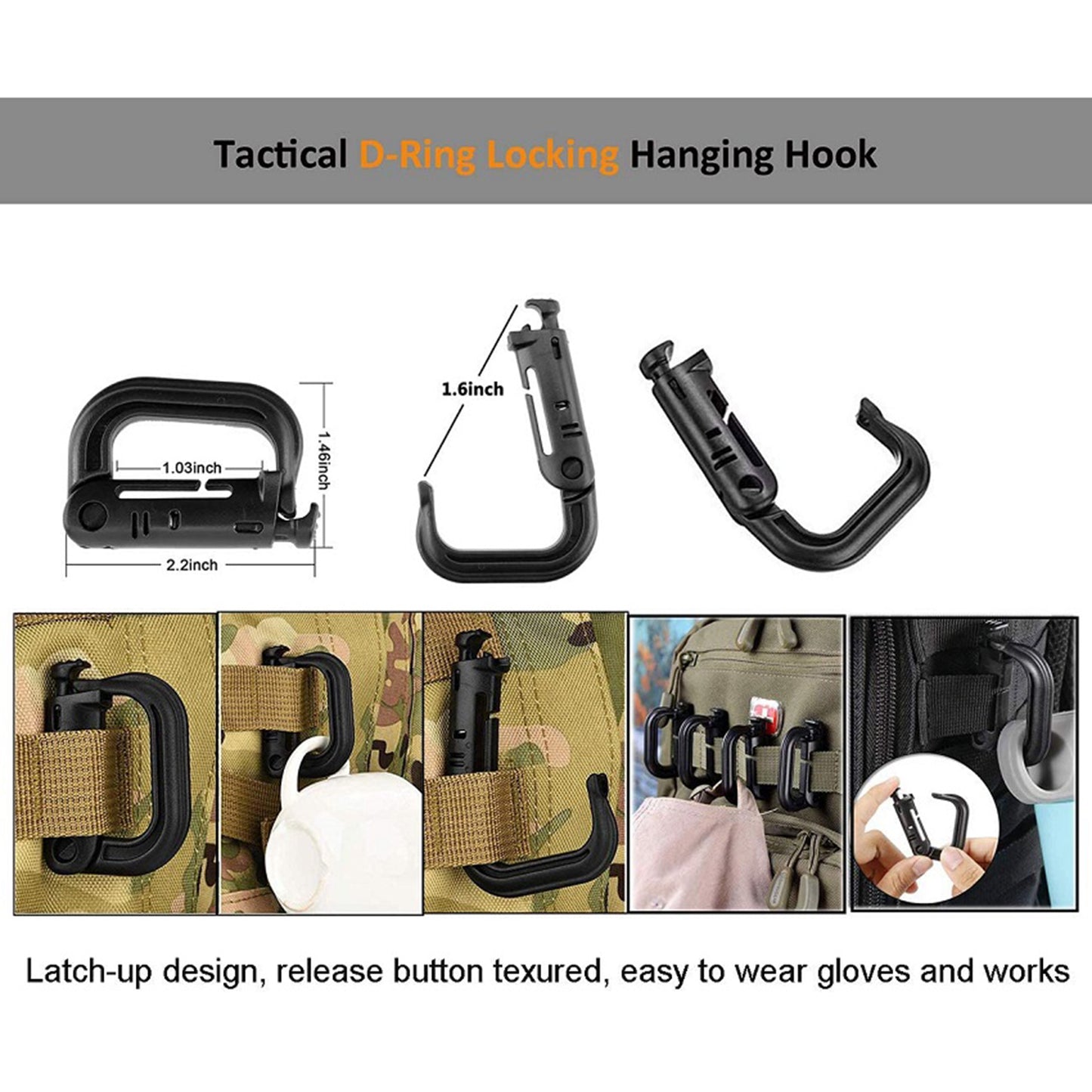 30Pieces Attachments for Molle Backpack Tactical Vest Gear Clip MOD Strap