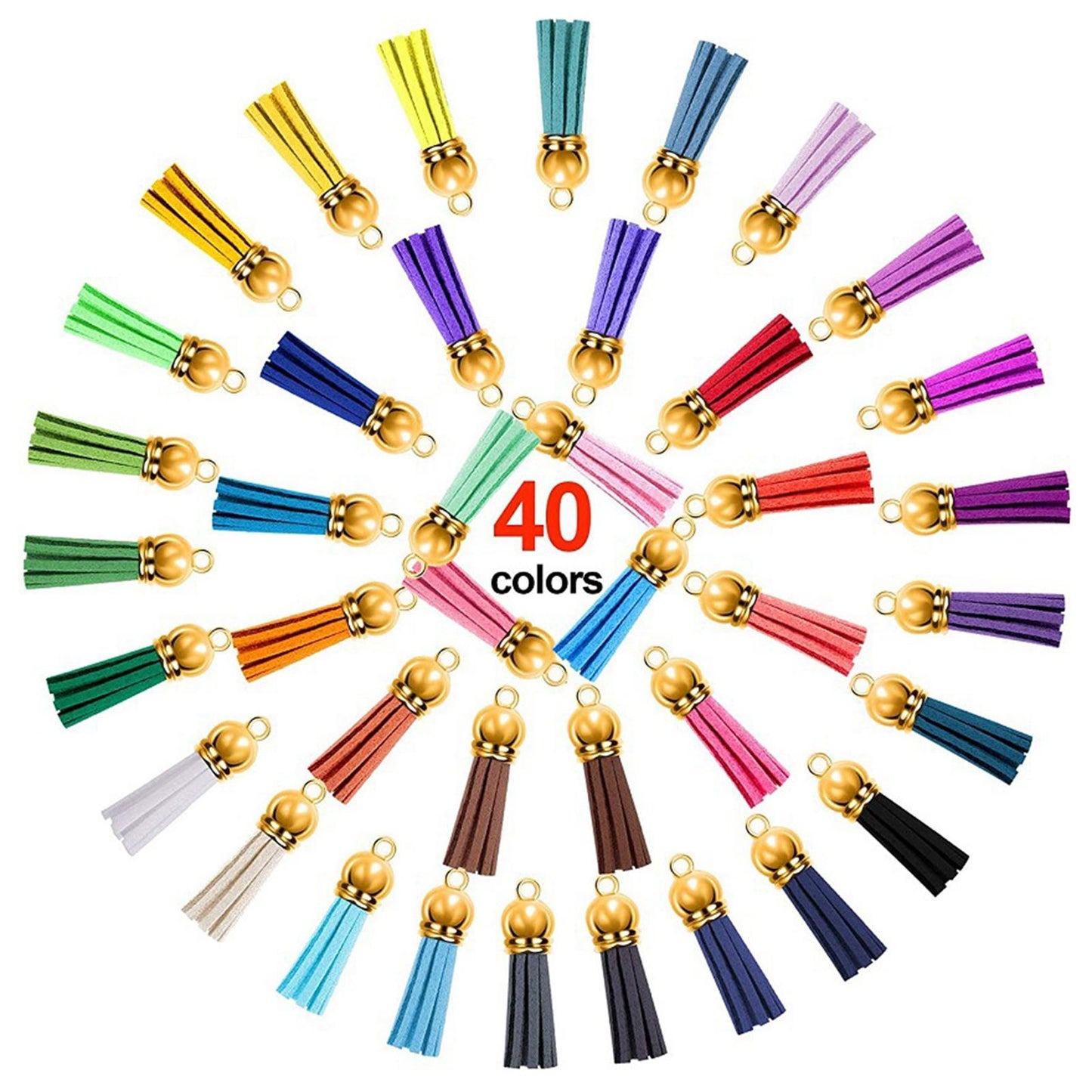 200Pcs Multicolor Tassel Keychain Blanks Charms Bulk for DIY Projects Crafts