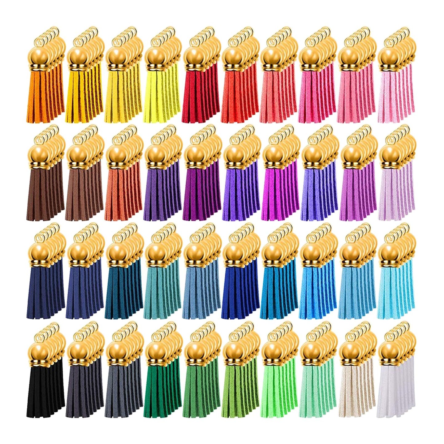 200Pcs Multicolor Tassel Keychain Blanks Charms Bulk for DIY Projects Crafts