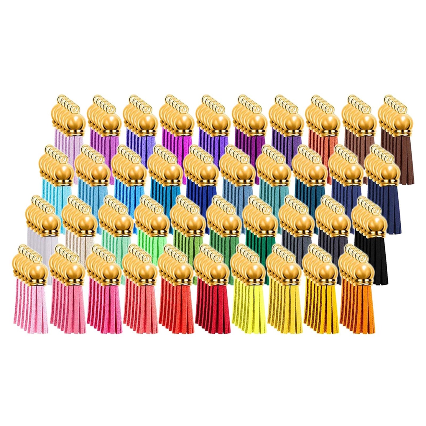200Pcs Multicolor Tassel Keychain Blanks Charms Bulk for DIY Projects Crafts