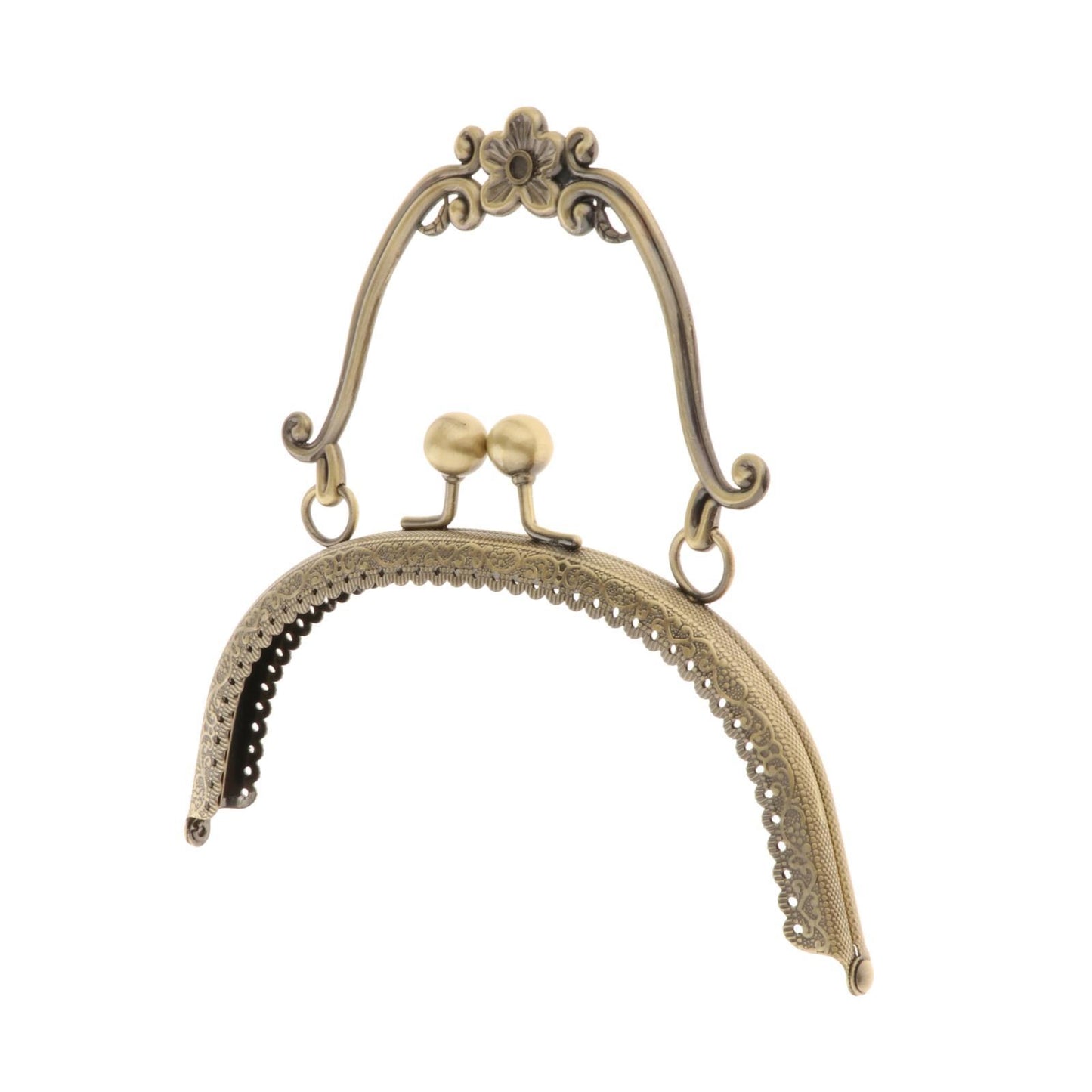 Metal Purse Frame with Handle Kiss Clasp Lock DIY Bag Making Plum Blossom