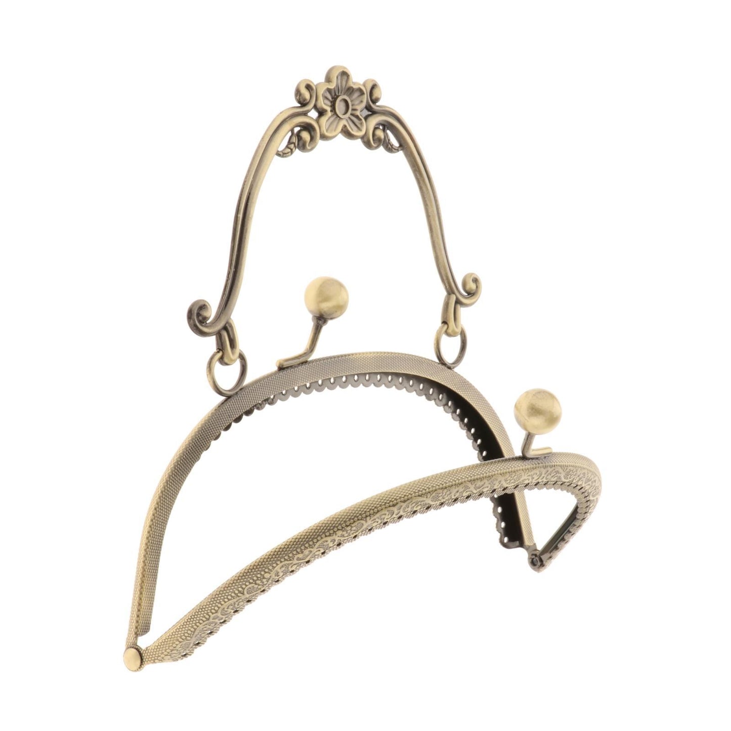 Metal Purse Frame with Handle Kiss Clasp Lock DIY Bag Making Plum Blossom