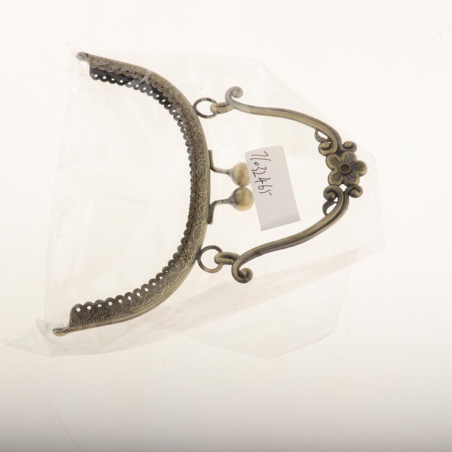 Metal Purse Frame with Handle Kiss Clasp Lock DIY Bag Making Plum Blossom