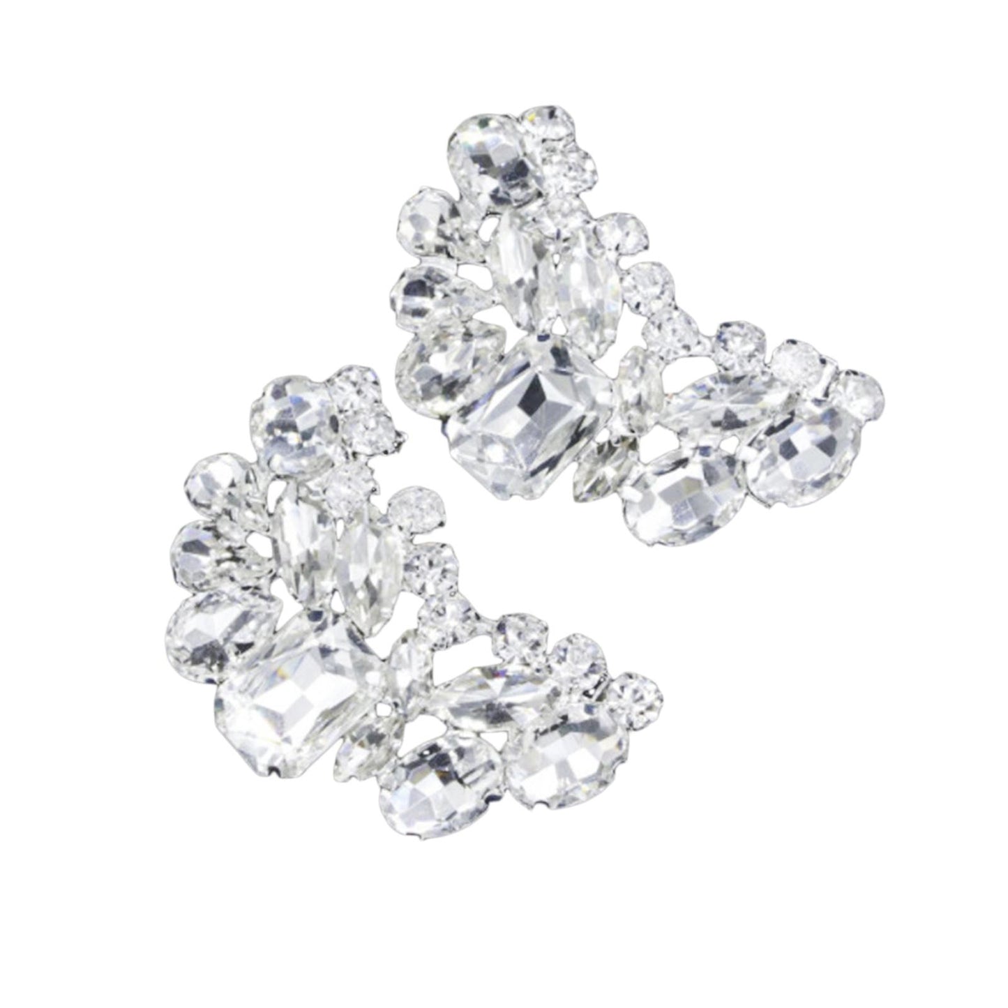 2Pcs Rhinestone Crystal Shoe Clip Buckle Wedding Bridal Party Shoe Charms A