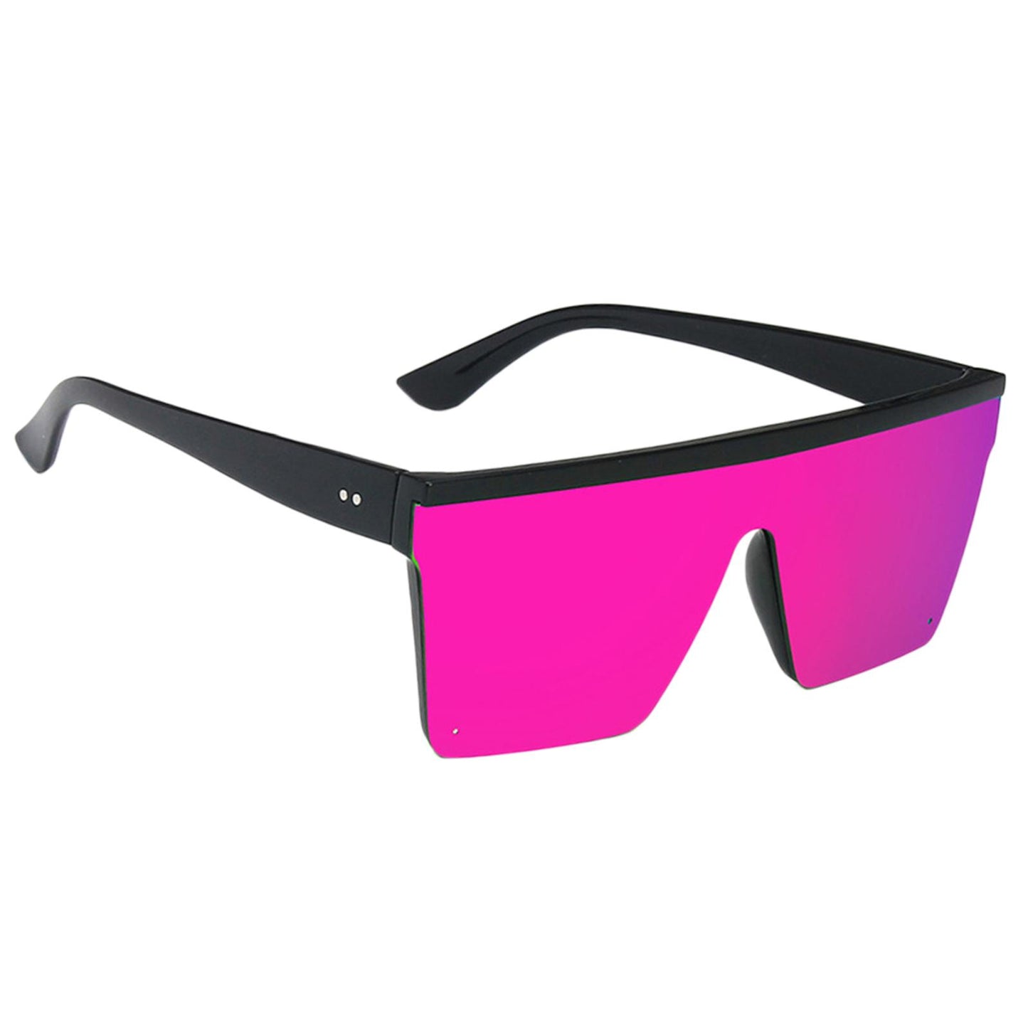 Trendy Frame Retro Square Sunglasses Women Men Large Flat Top Shades Unisex