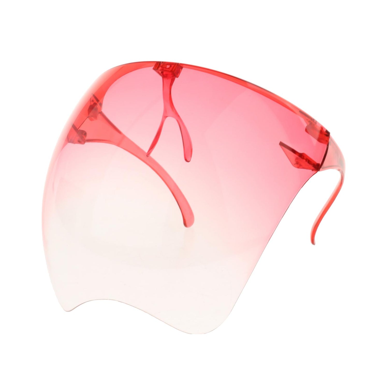 Face Shield Safety Sunglasses Clear Eyewear Reusable Easy Clean Windproof red