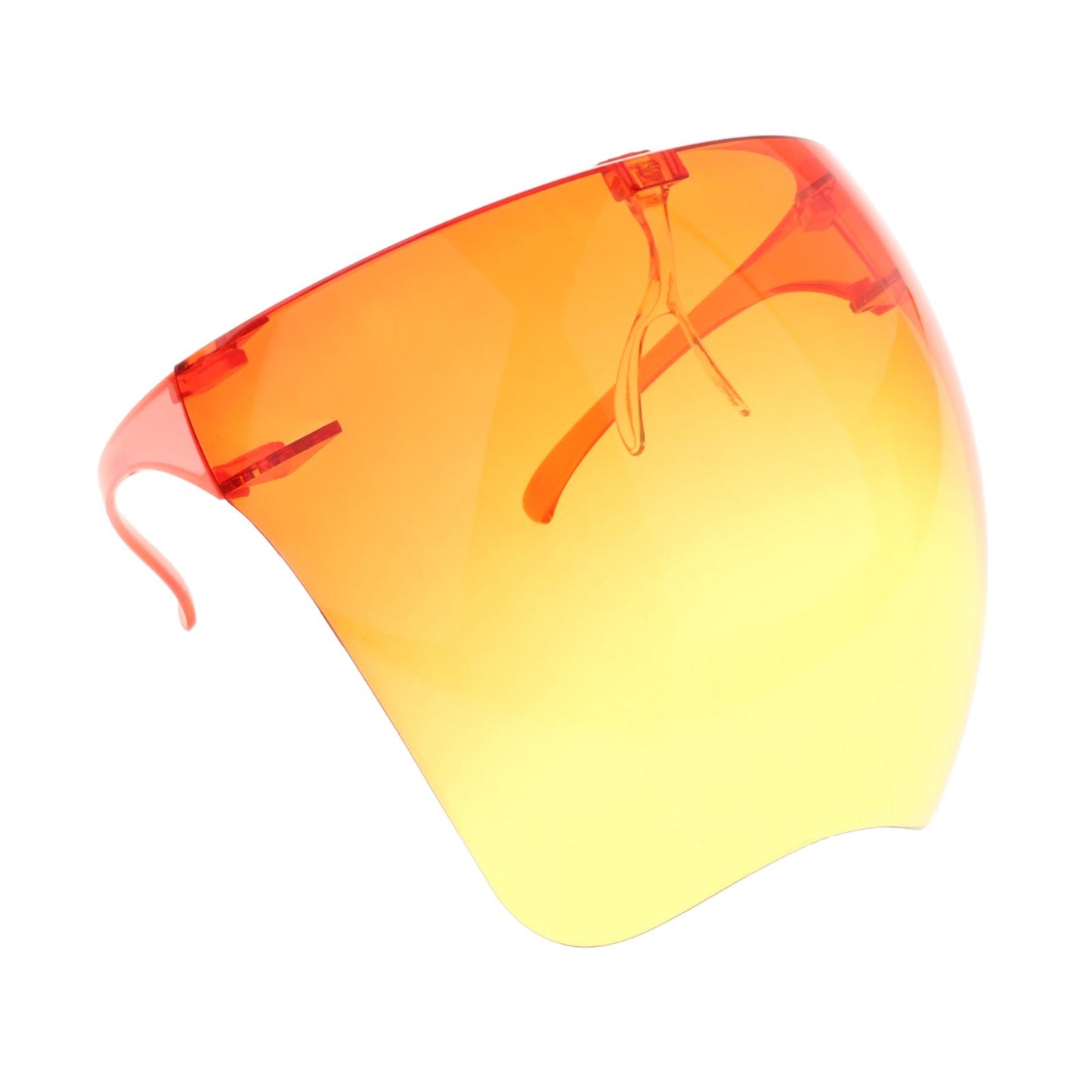 Face Shield Safety Sunglasses Clear Eyewear Reusable Easy Clean Windproof yellow