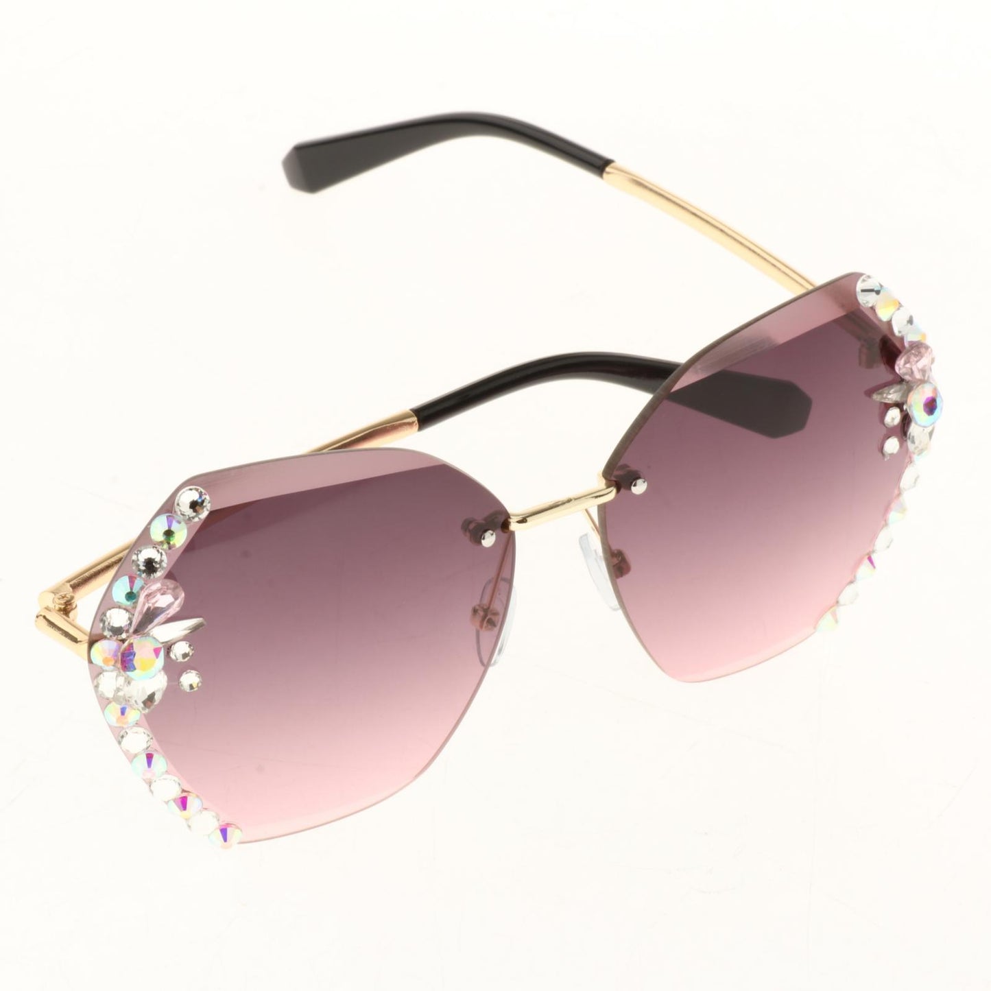 Fashion Vintage Oversized Sunglasses Women Gradient Eyewear Glasses Purple