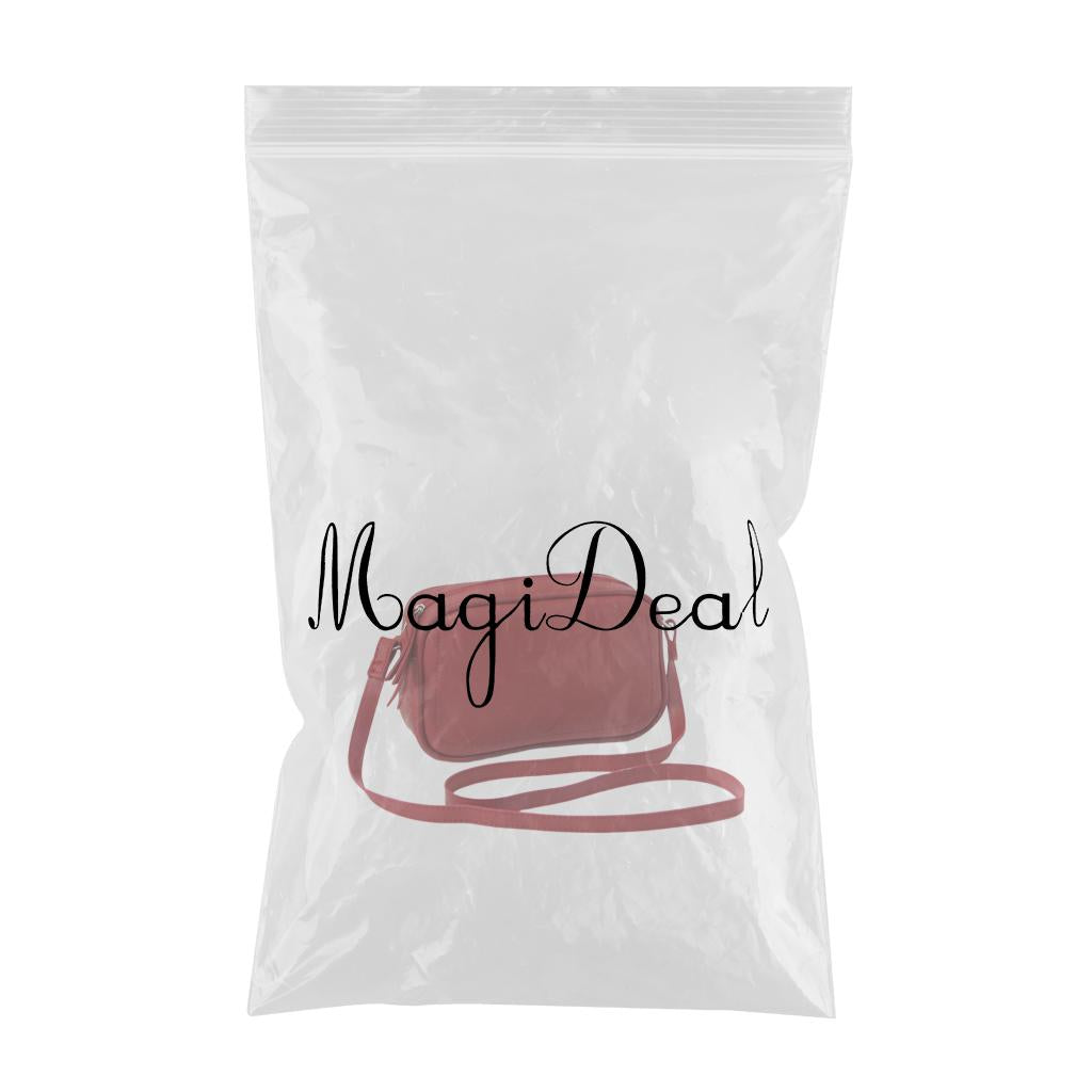 PU Leather Lady Messenger Bag with Long Strap Simple Shopping Shoulder Bag wine red