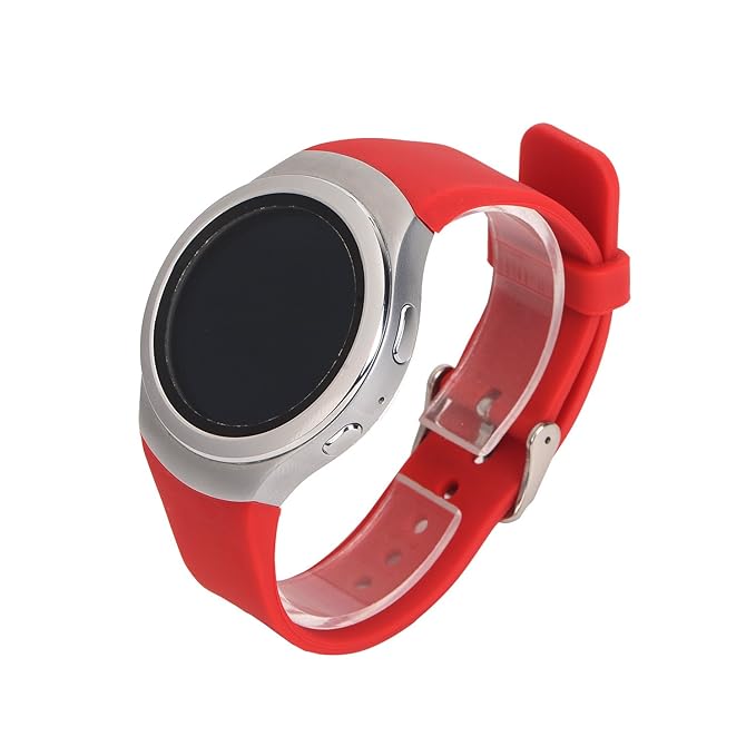 Imported Sport Silicone Armband Wristband Watchband Strap for Samsung Gear S2 Red