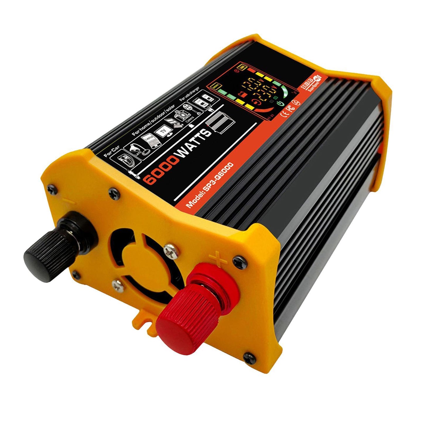 DC 12V to AC 110V/220V Power Inverter Charger Power Supply Black 220V C