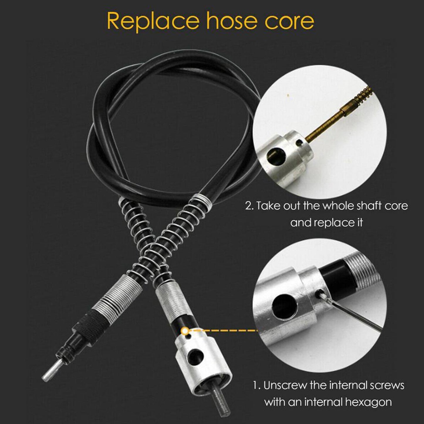 Metal Rotary Tool Handpiece Chuck Key for Electric Grinder Yellow 0.3-6mm