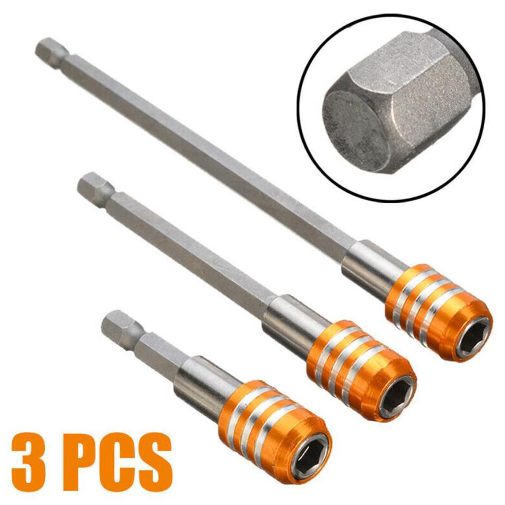 1/4 Hex Shank Quick Release Magnetic Holder Extension 3pcs Yellow"