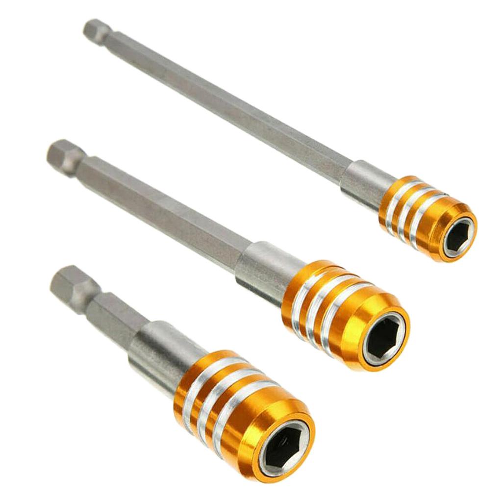 1/4 Hex Shank Quick Release Magnetic Holder Extension 3pcs Yellow"