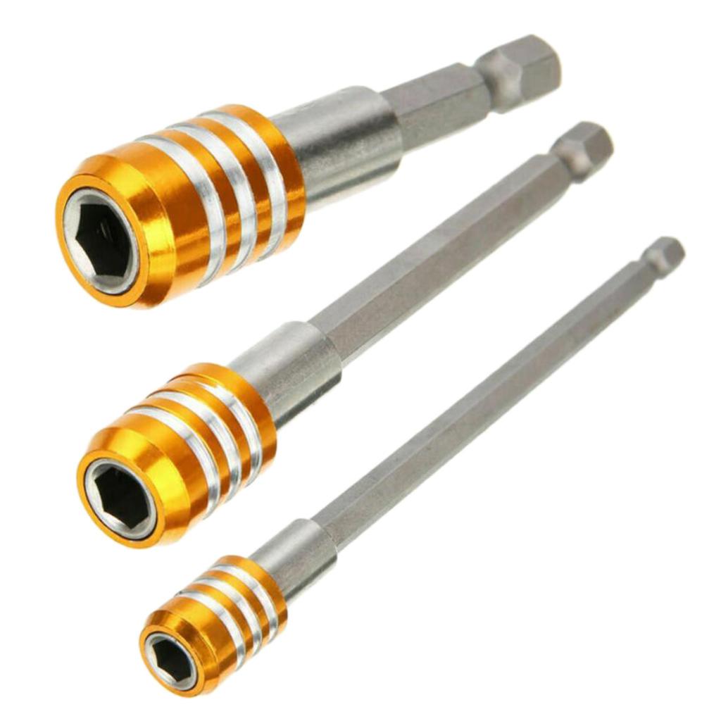 1/4 Hex Shank Quick Release Magnetic Holder Extension 3pcs Yellow"
