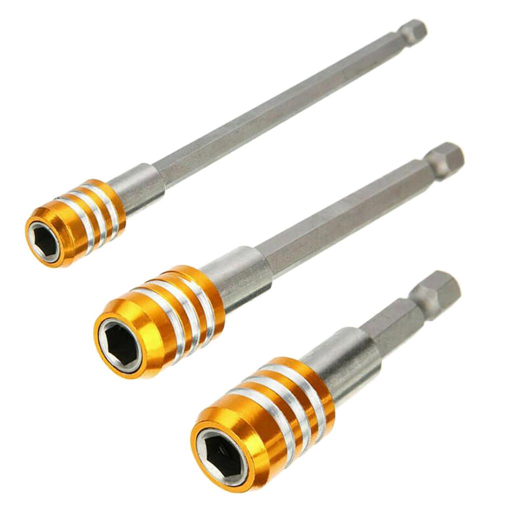 1/4 Hex Shank Quick Release Magnetic Holder Extension 3pcs Yellow"