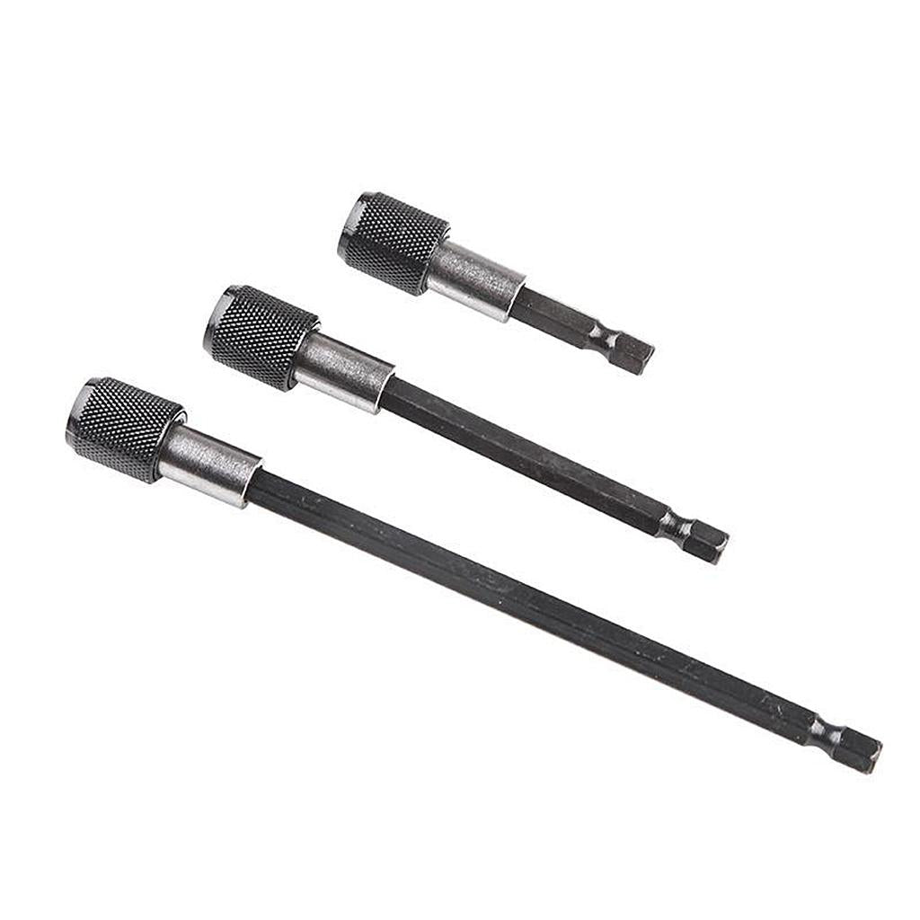 1/4 Hex Shank Quick Release Magnetic Holder Extension 150mm Black"