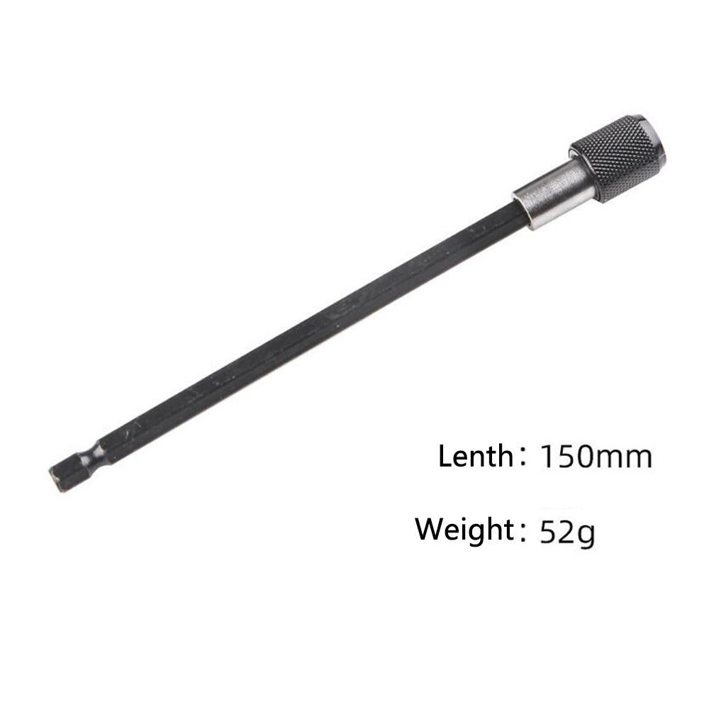 1/4 Hex Shank Quick Release Magnetic Holder Extension 150mm Black"