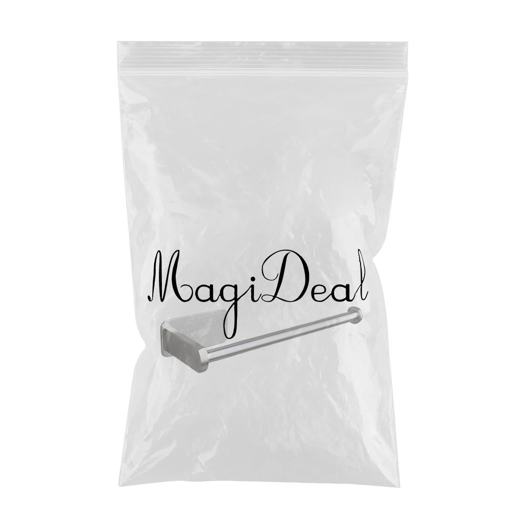 Adhesive Stainless Steel Bathroom Toilet Paper Roll Holder Medium Silver