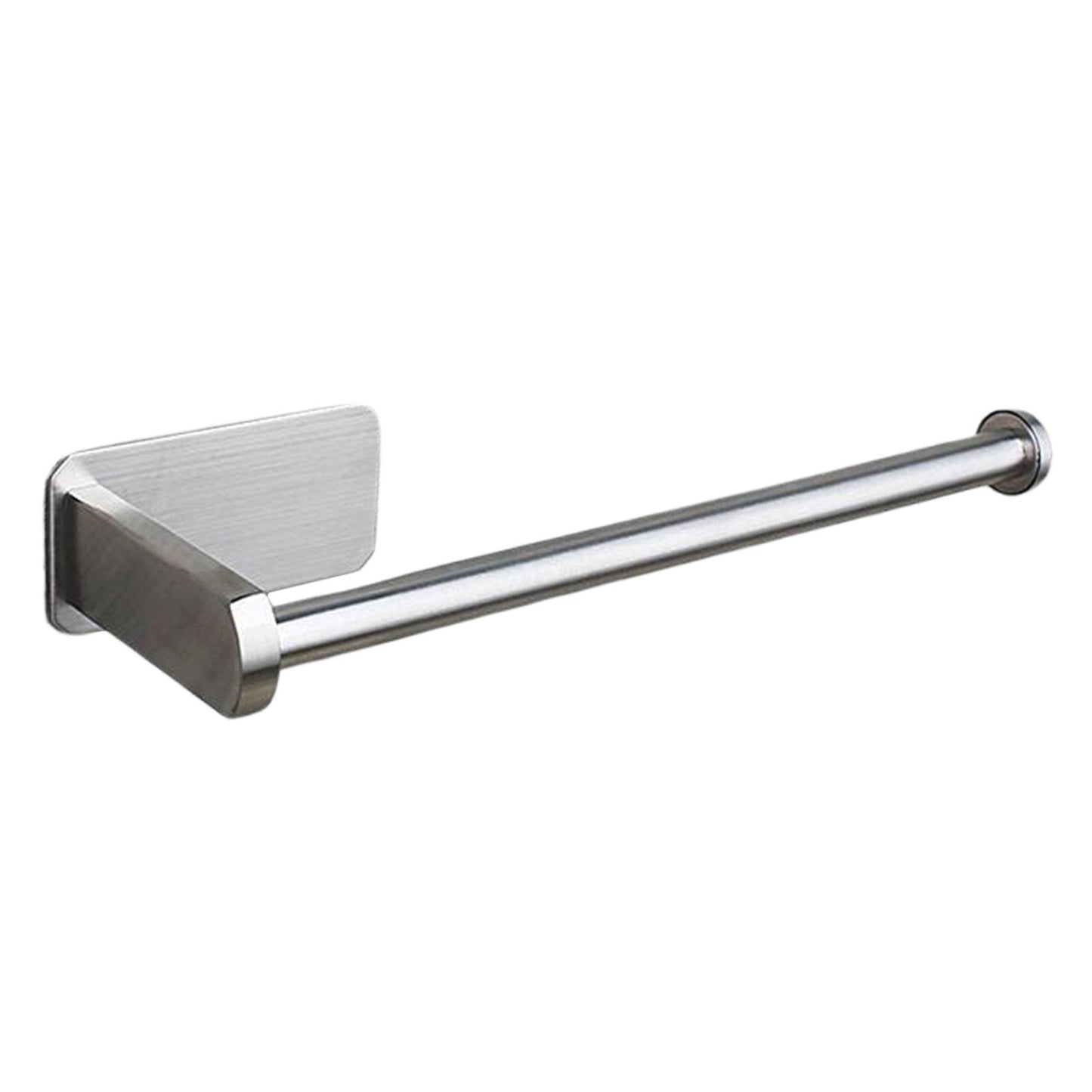 Adhesive Stainless Steel Bathroom Toilet Paper Roll Holder Medium Silver