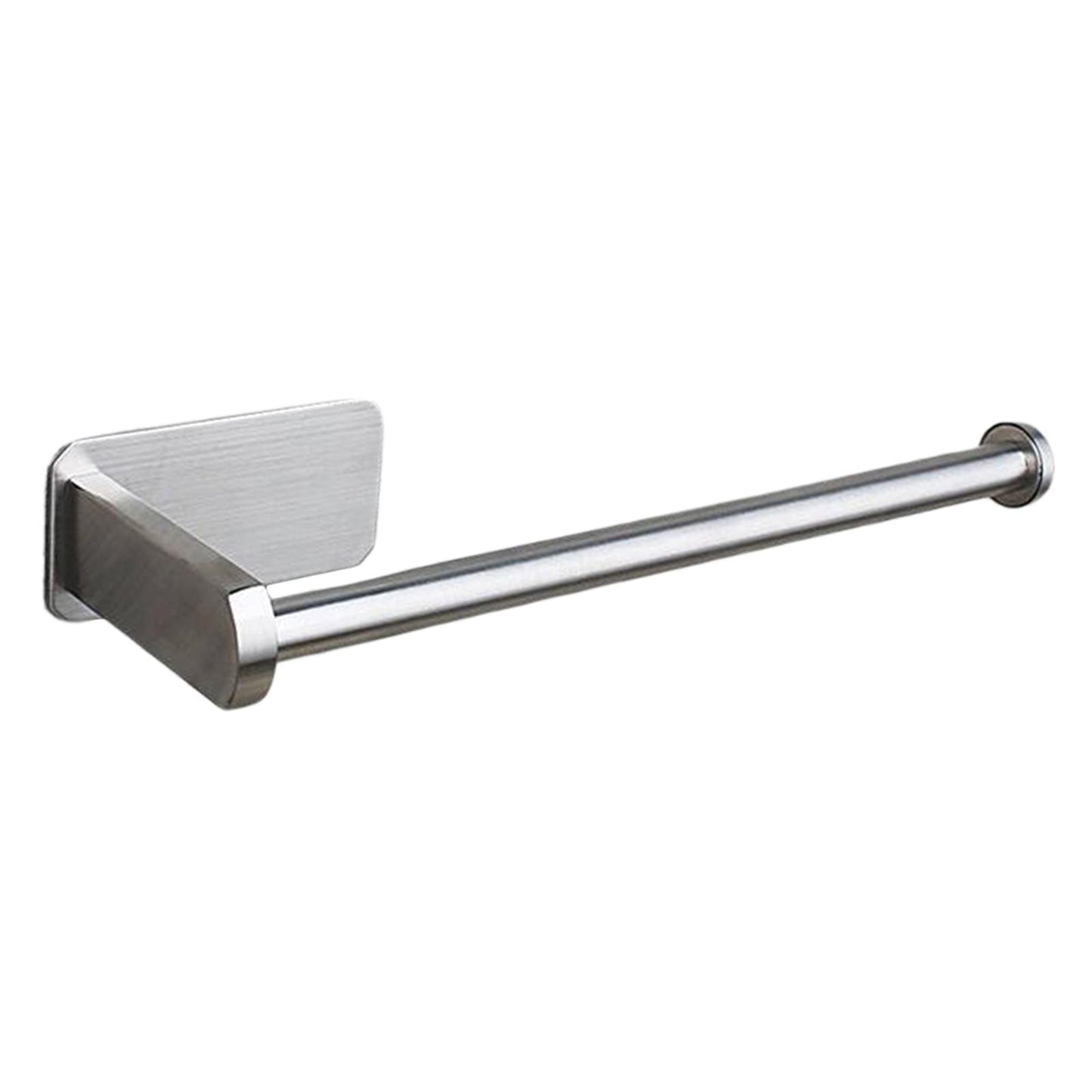 Adhesive Stainless Steel Bathroom Toilet Paper Roll Holder Medium Silver