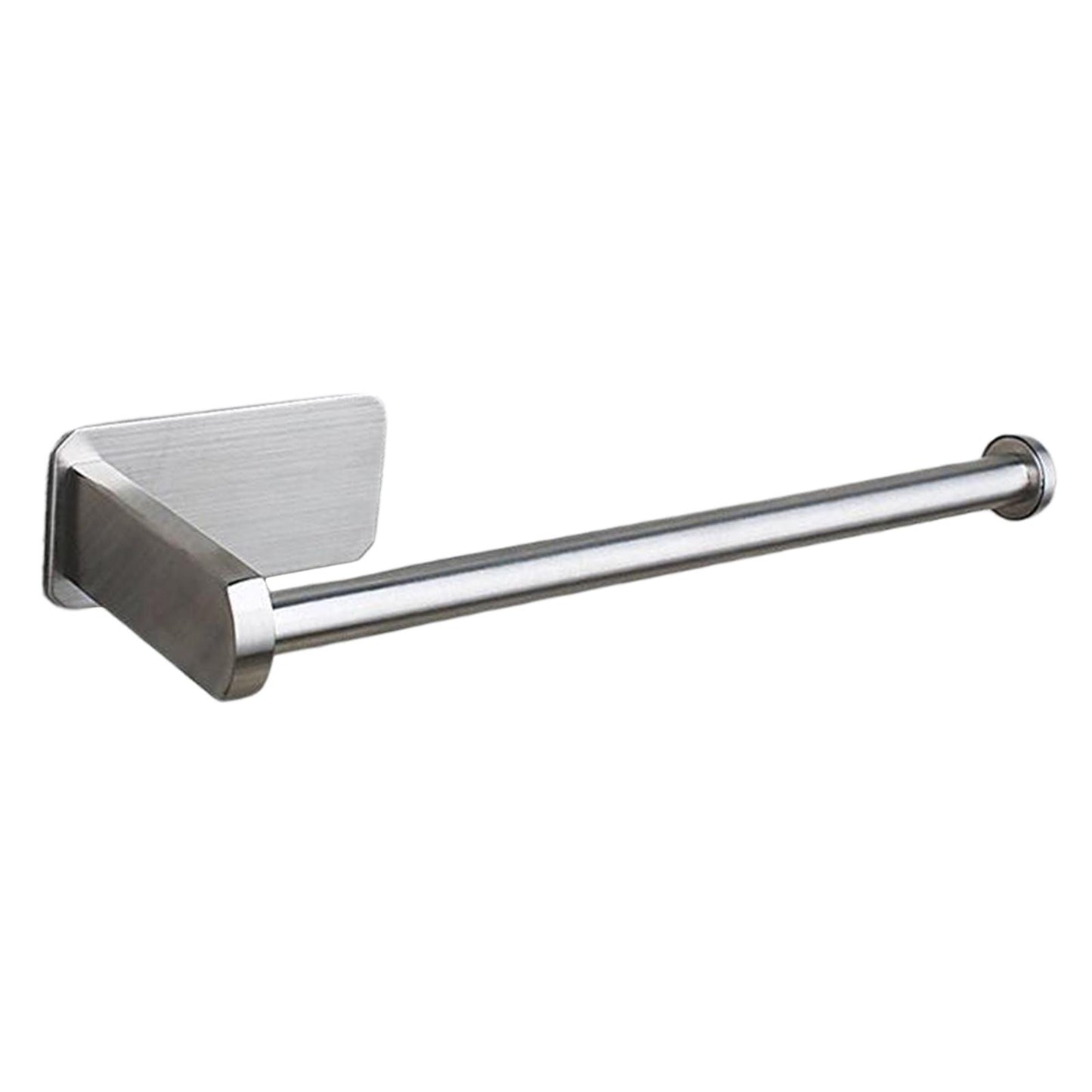 Adhesive Stainless Steel Bathroom Toilet Paper Roll Holder Medium Silver