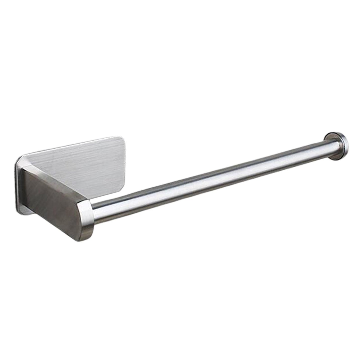 Adhesive Stainless Steel Bathroom Toilet Paper Roll Holder Medium Silver