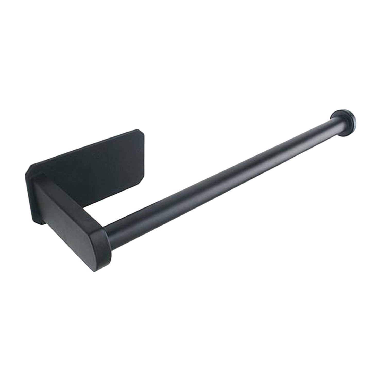 Adhesive Stainless Steel Bathroom Toilet Paper Roll Holder Medium Black