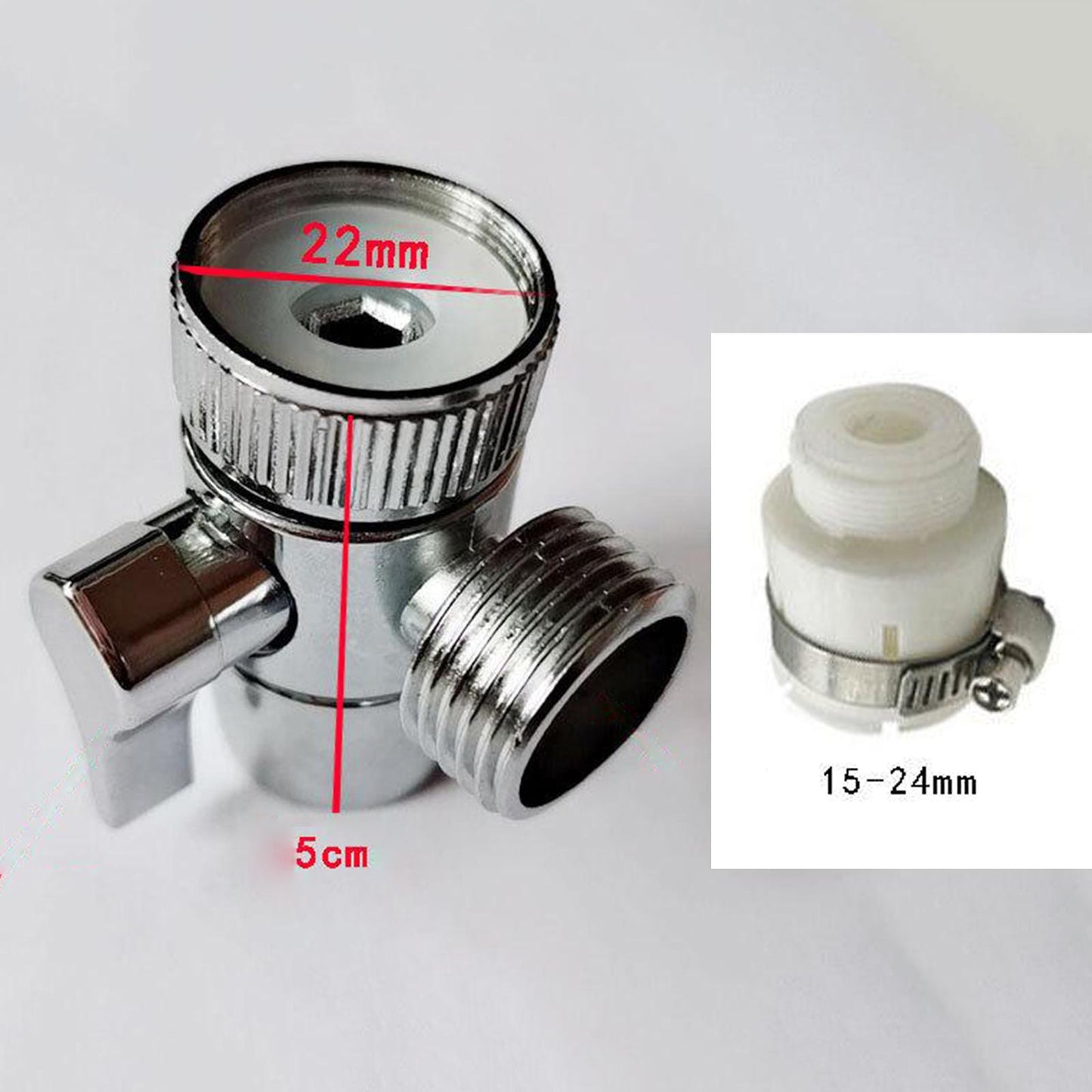 22mm Shower Head Diverter Valve Faucet Adapter Splitter Style D