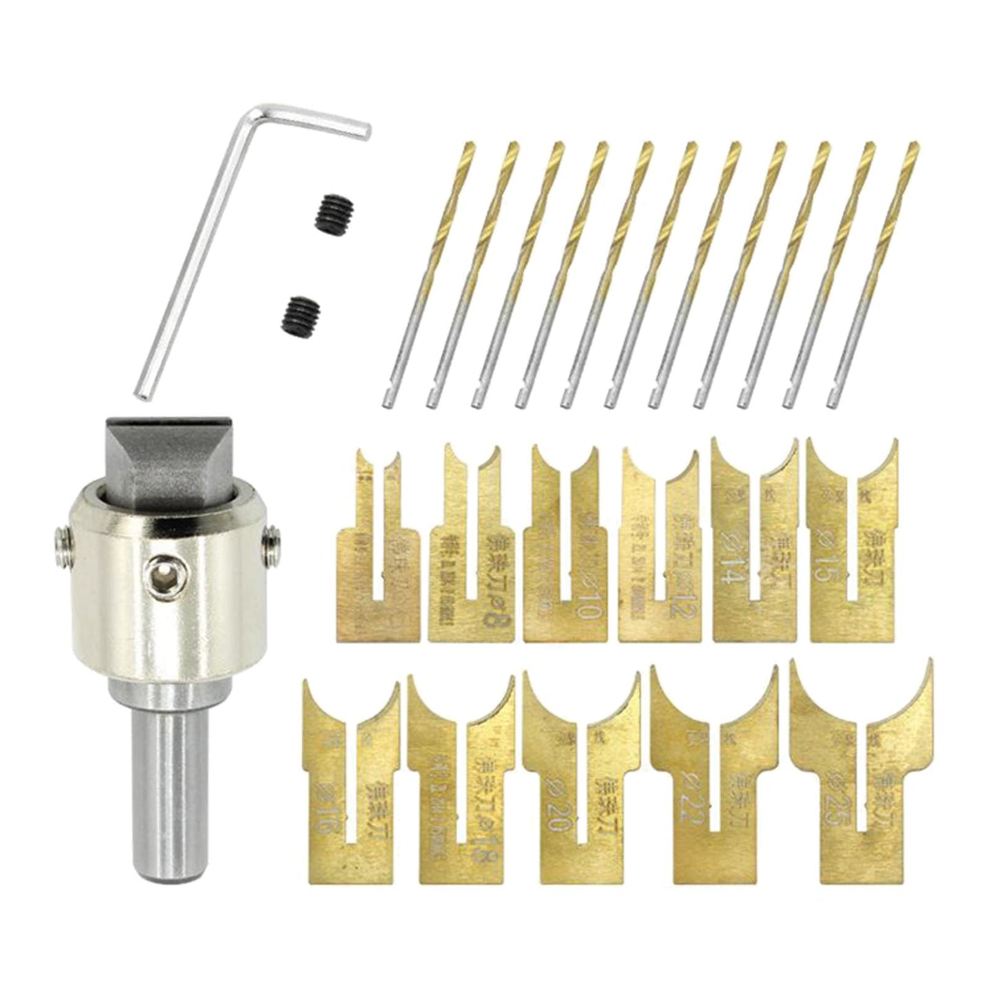 Wood Beads Maker Buddha Beads Drill Bit Milling Cutter Set 6-25 Set