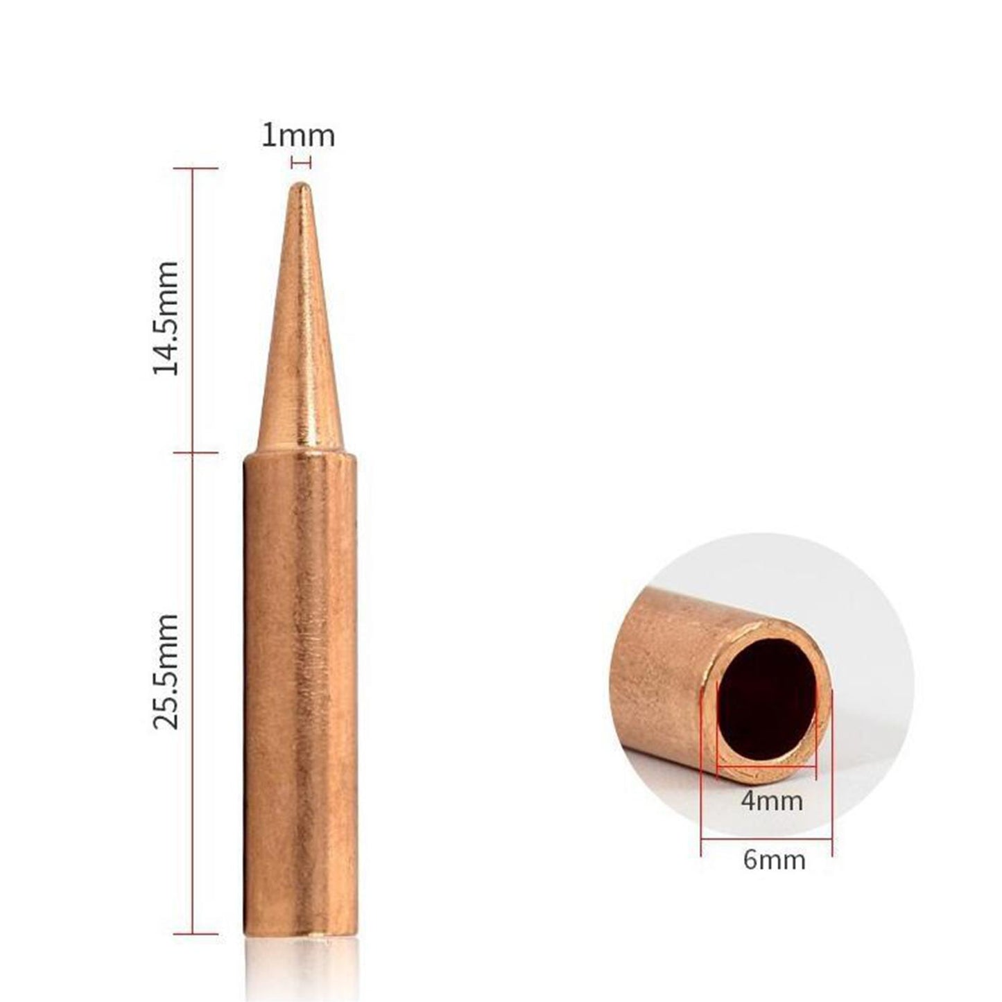 5X Brass Diamagnetic Solder Iron Tips Soldering Replacement DIY Projects Set