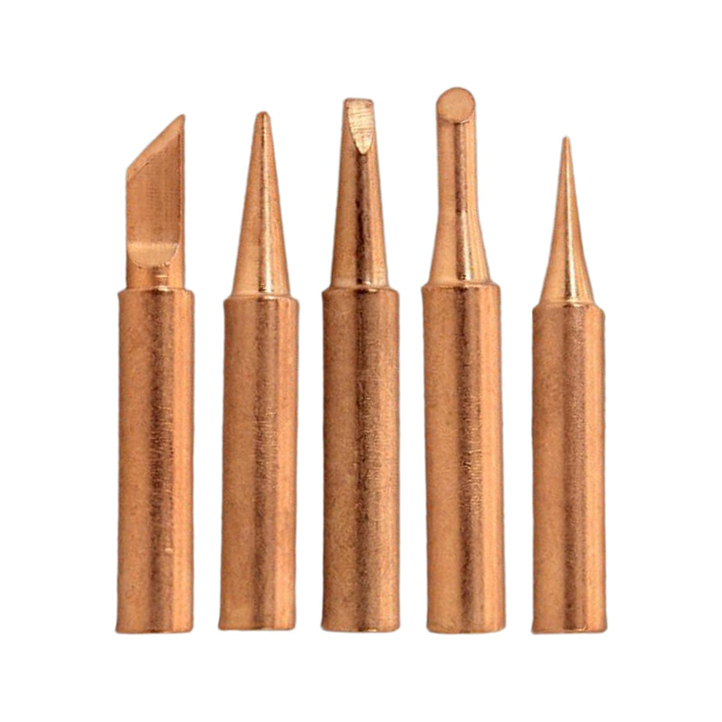 5X Brass Diamagnetic Solder Iron Tips Soldering Replacement DIY Projects Set