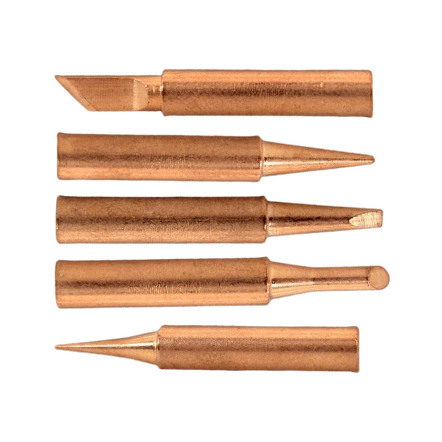 5X Brass Diamagnetic Solder Iron Tips Soldering Replacement DIY Projects Set