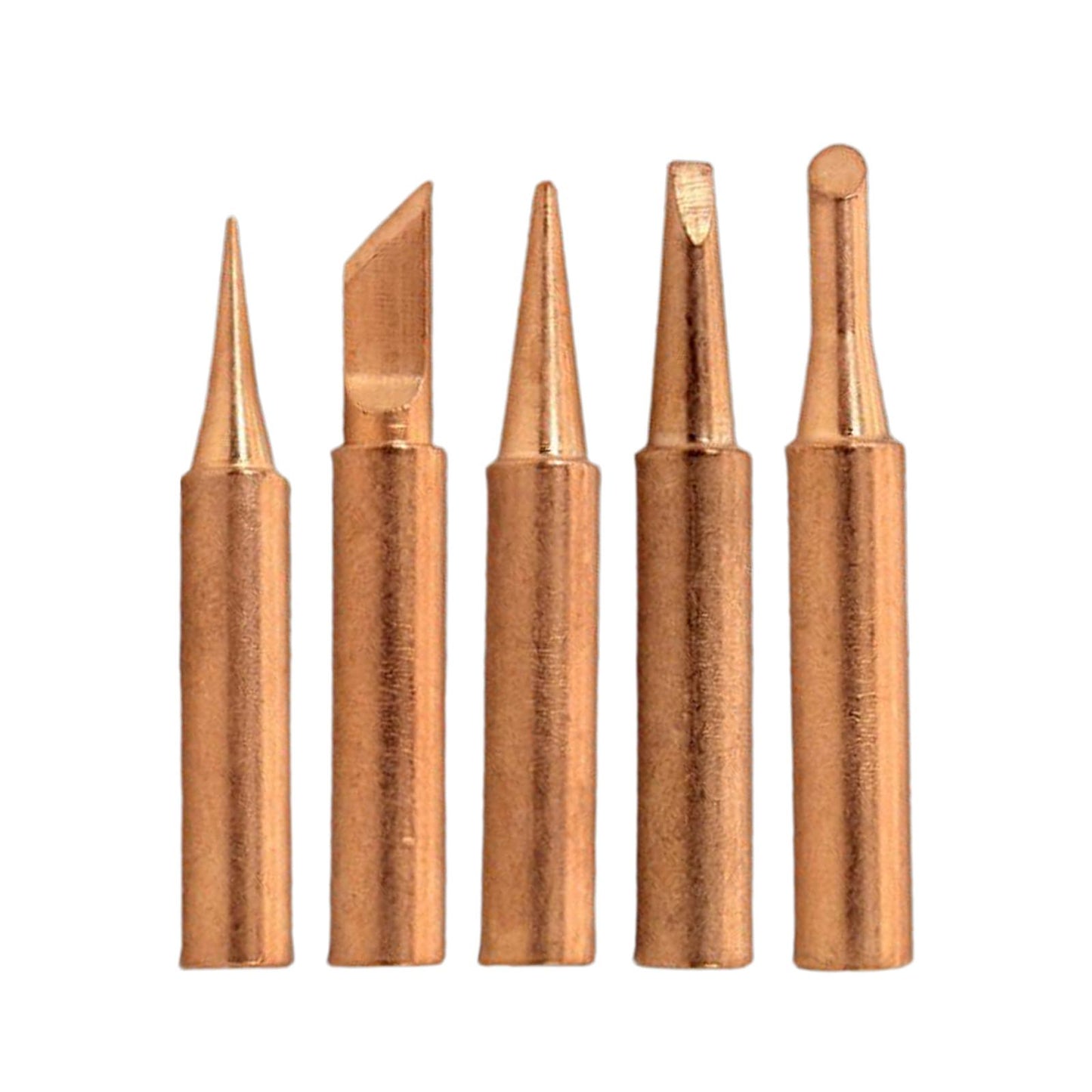 5X Brass Diamagnetic Solder Iron Tips Soldering Replacement DIY Projects Set