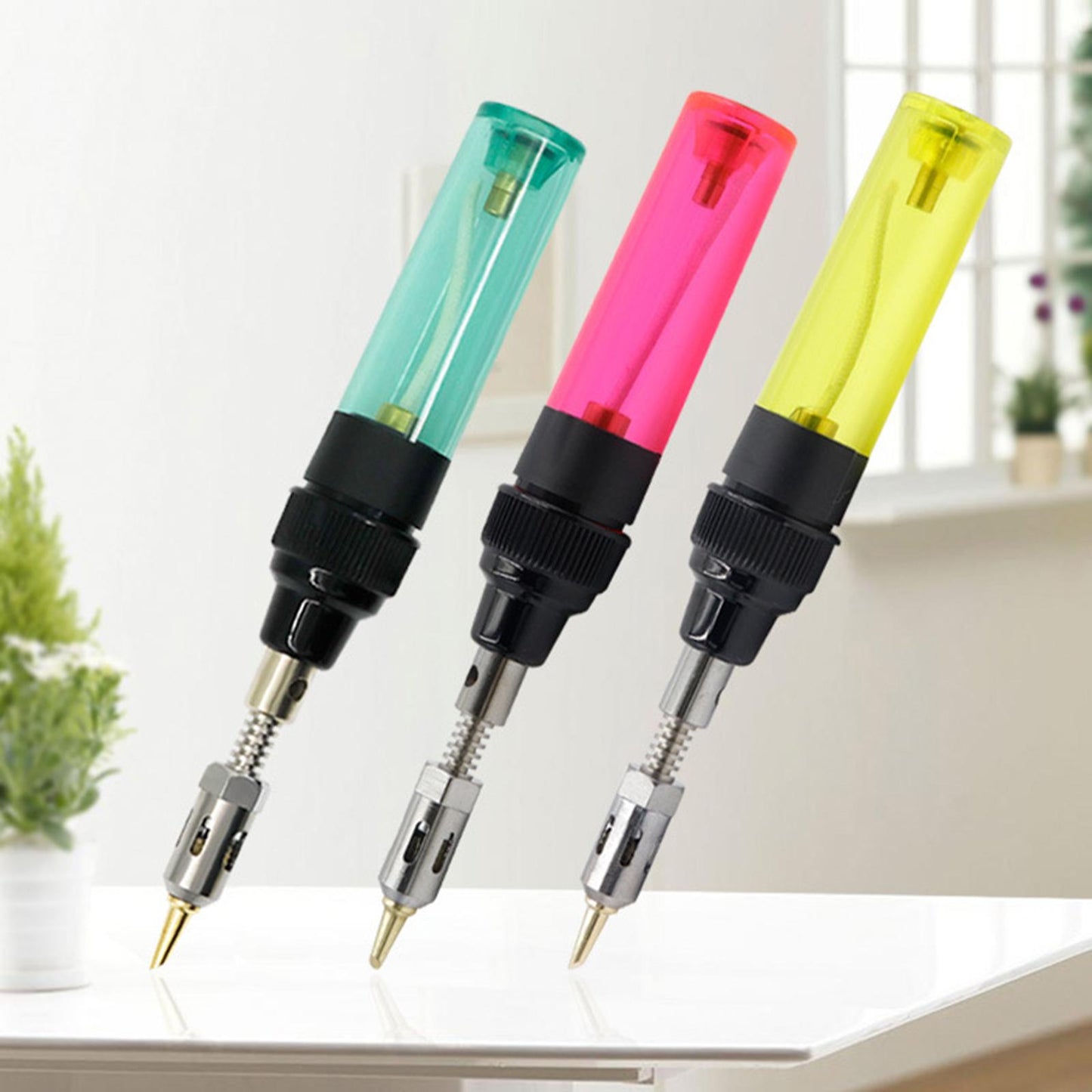 Butane Gas Cordless Soldering Iron Kit Torch Heat Solder Welding Pen Yellow