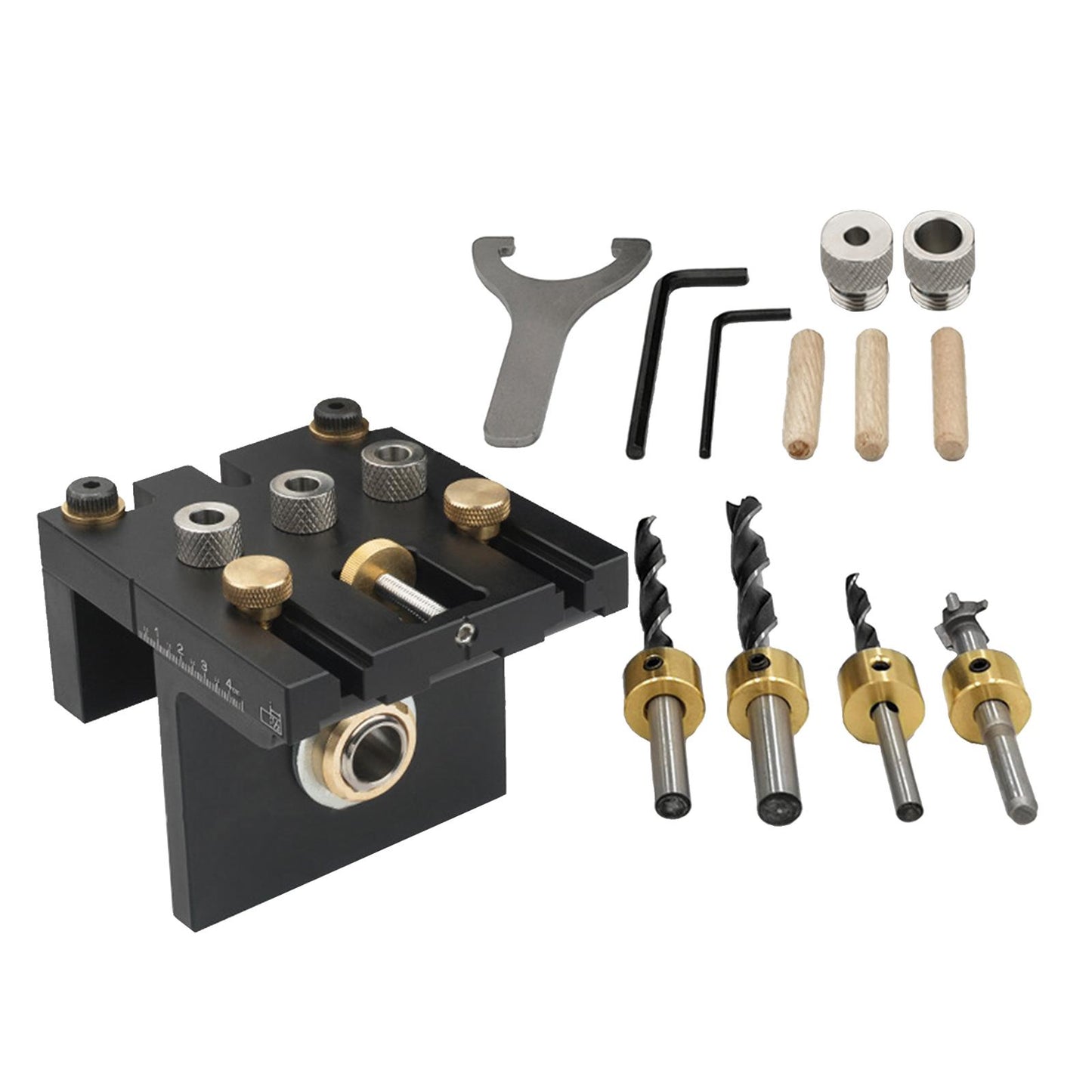 Drill Guide Sleeve Drill Punch Locator Wood Drilling silver Bushings