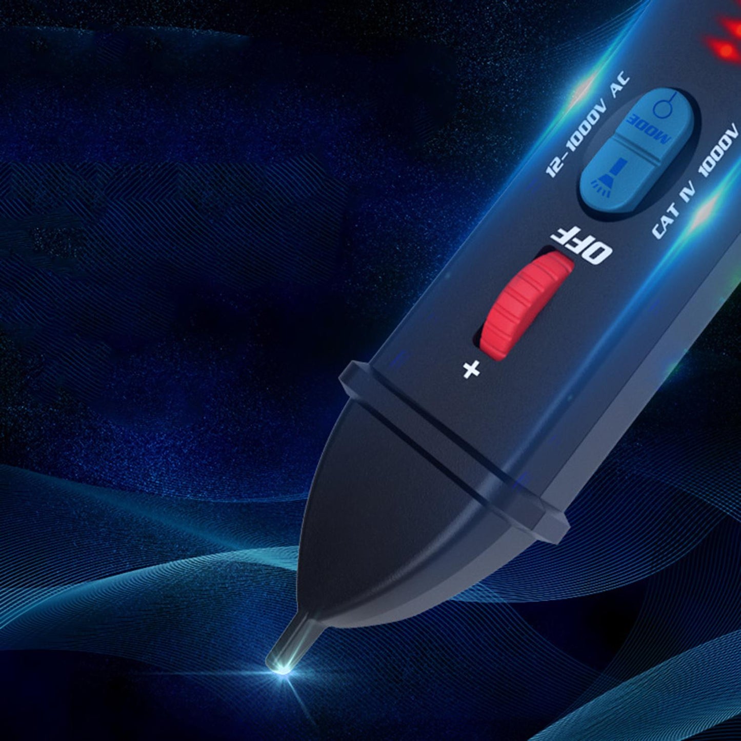 Non Contact Voltage Tester Buzzer Alarm & LED Flashlight Detector