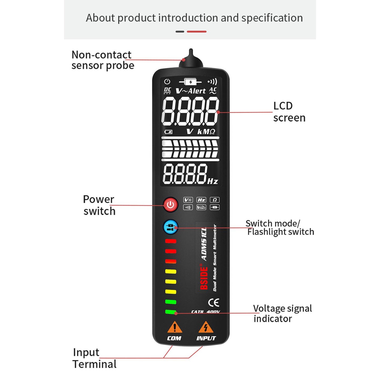 3-Line LCD Digital Multimeter Voltmeter AC DC Voltage Tester Style 1