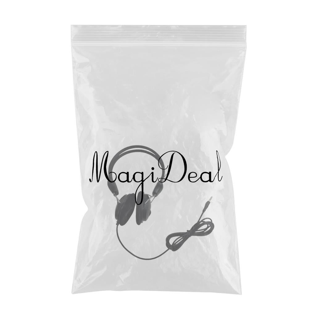 Black Headphones w/ Wire & Ear Cushion, For Metal Detectors Use