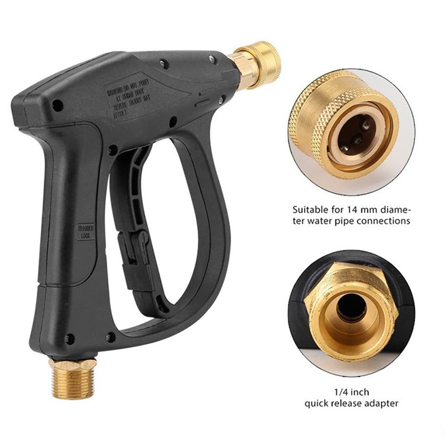 High Pressure Washer Gun Sprayer with Nozzle Tip 5000 PSI for Cleaning Roof with 5 nozzles
