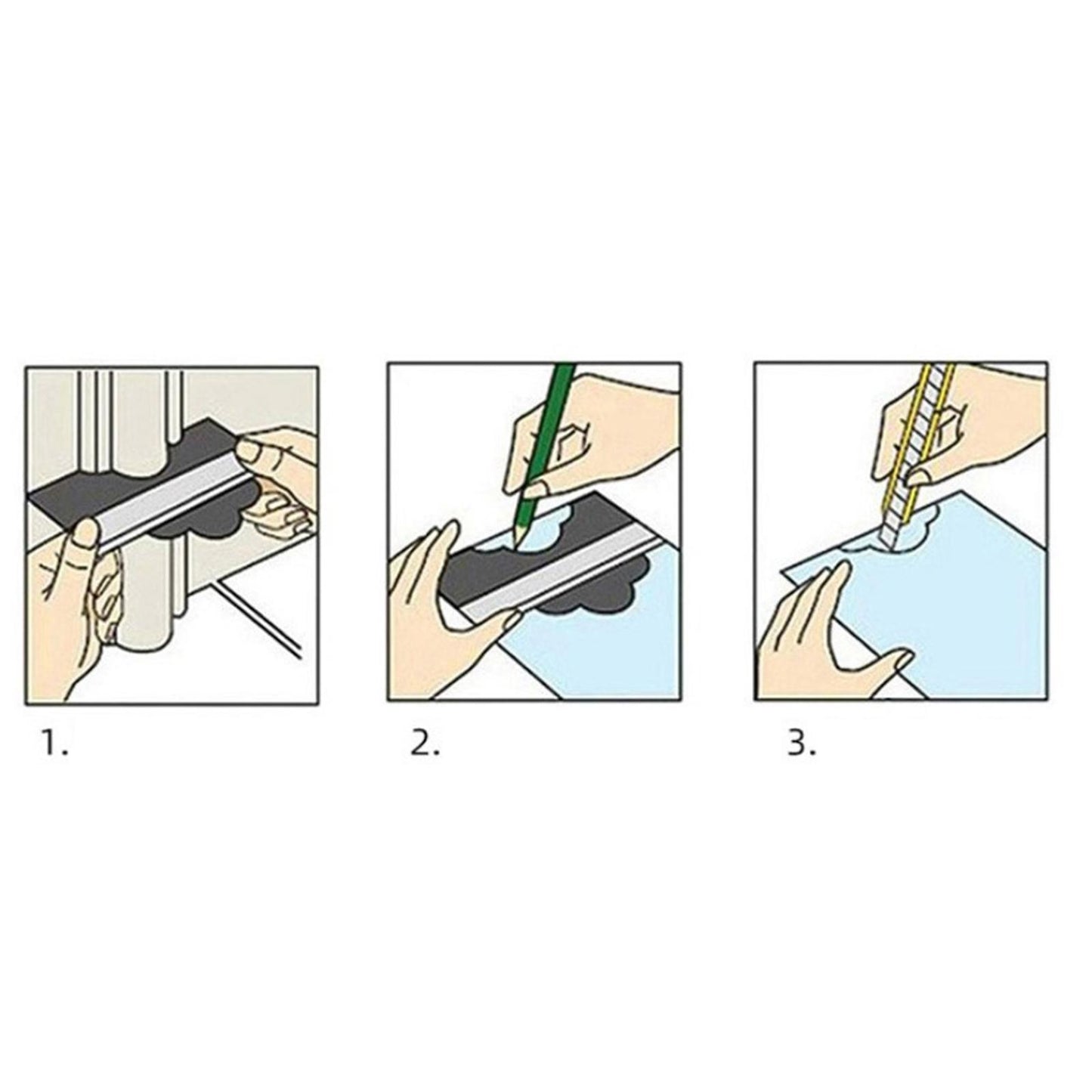 Contour Gauge Contour Duplication Create Perfect Instant Template for Curved 5inch