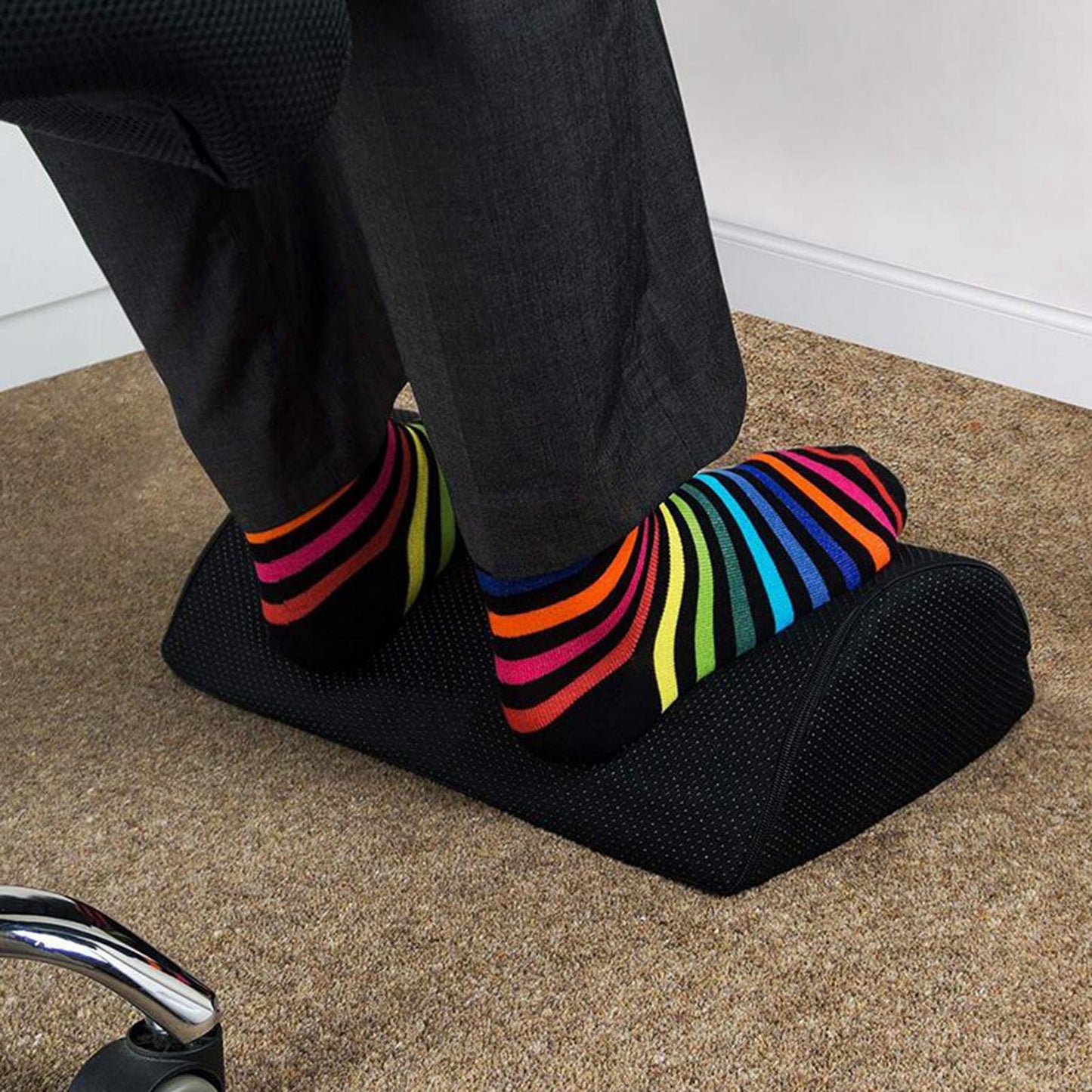 Foot Rest Pillow Cushion Travel Office Home Leg Up Footrest Anti-slip Cloth