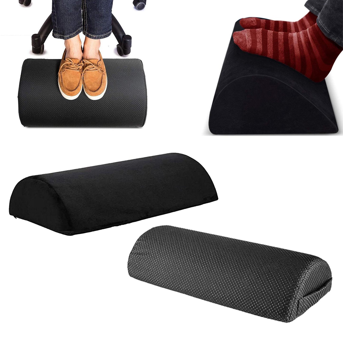 Foot Rest Pillow Cushion Travel Office Home Leg Up Footrest Anti-slip Cloth